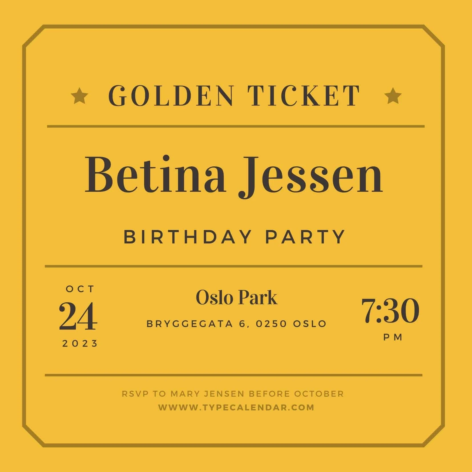 Free Printable Golden Ticket Template