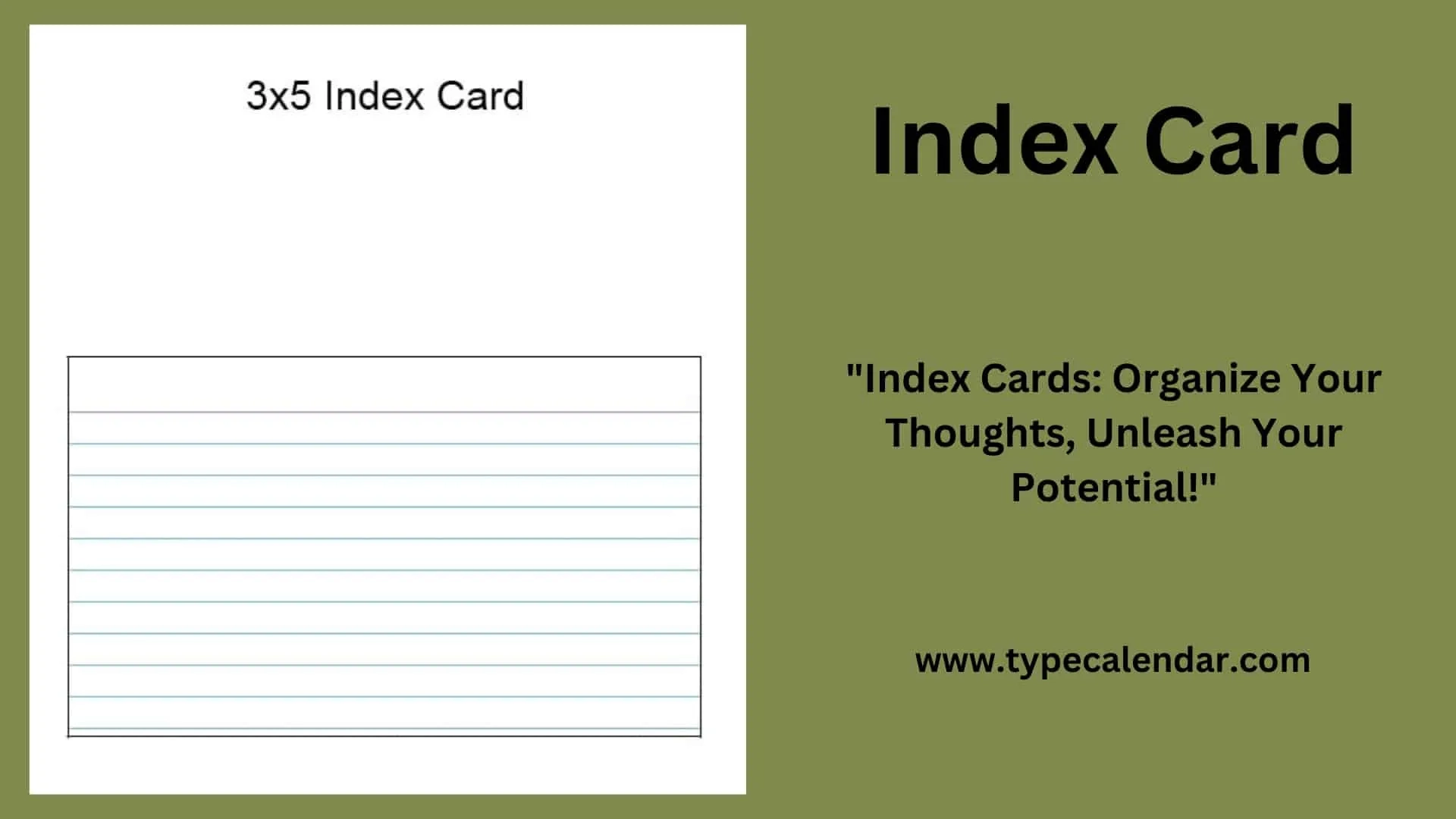 Free Printable Index Card Templates