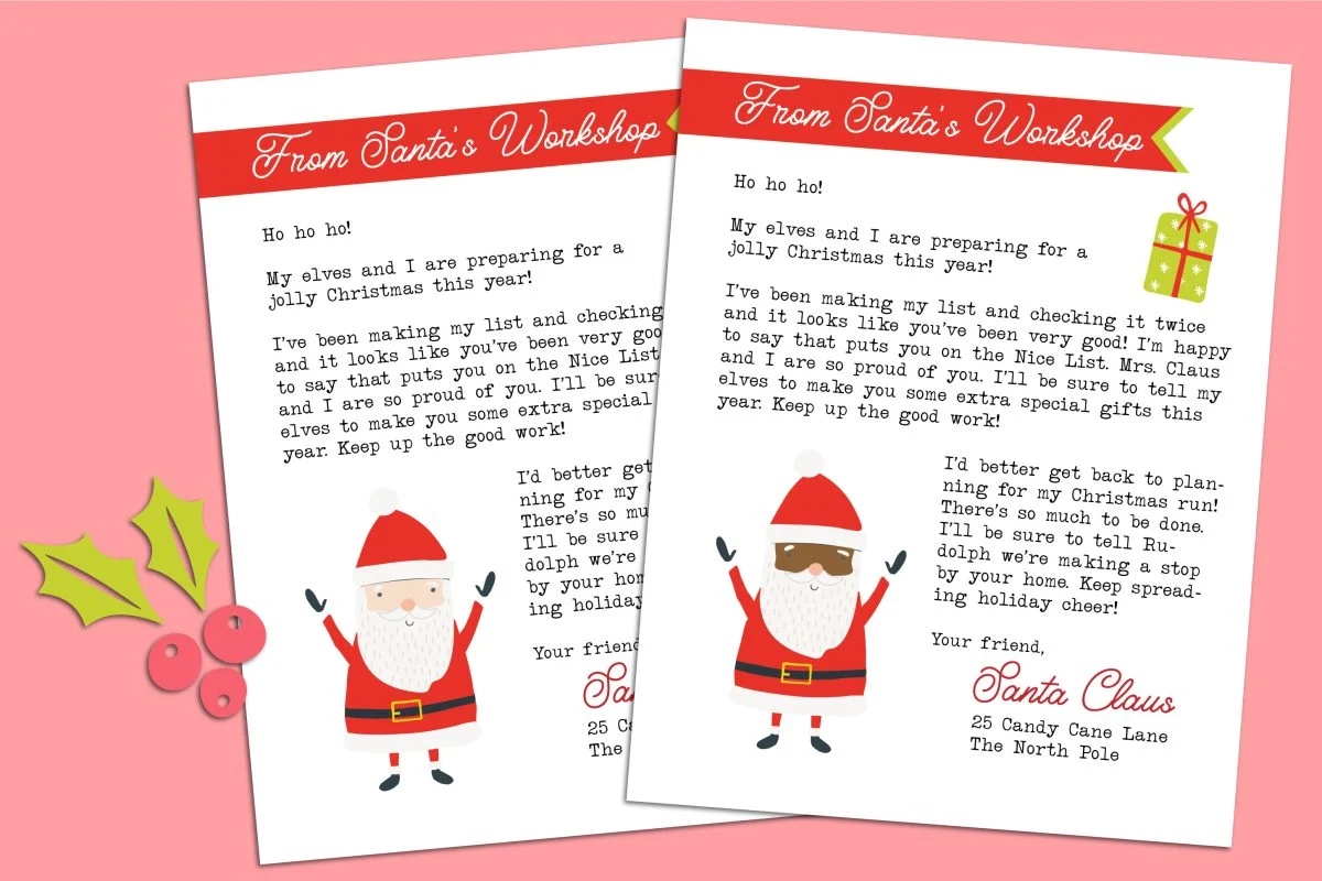 Free Printable Letter From Santa Hey Let s Make Stuff