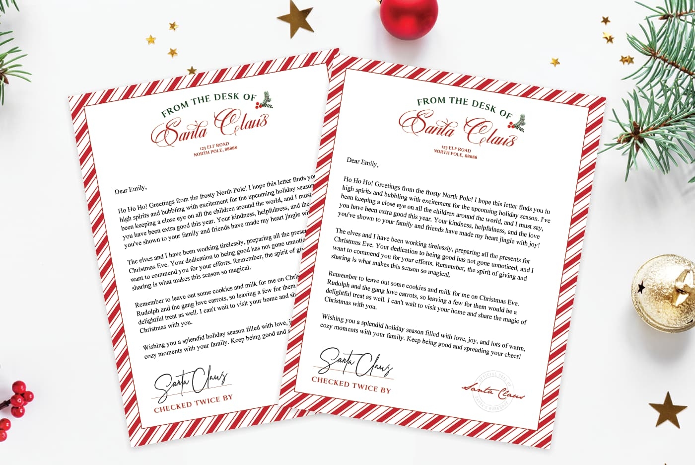 Letter From Santa Printable Template Letter From Santa Printable Template