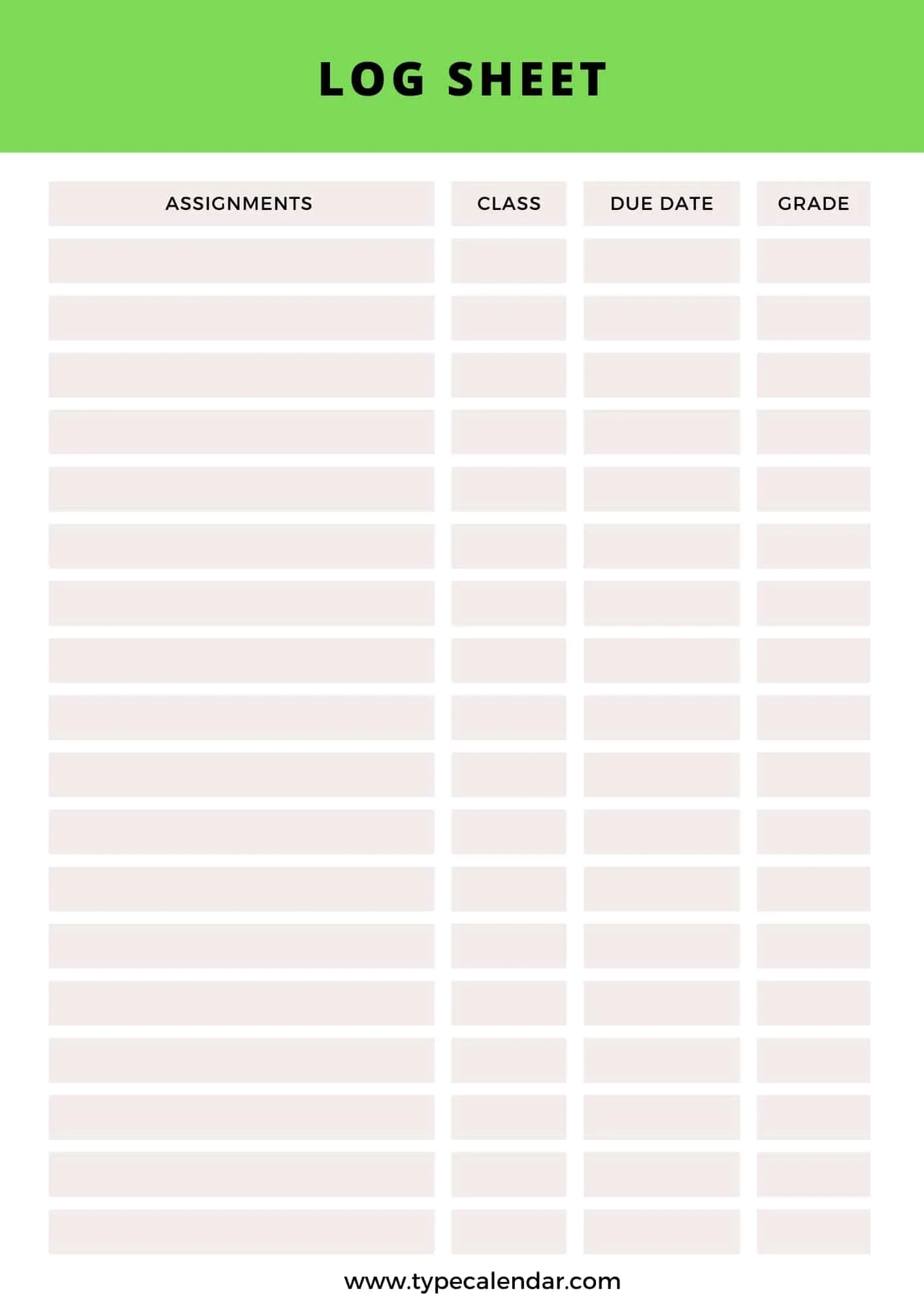 Free Printable Log Sheet Templates Excel Word Drivers Film