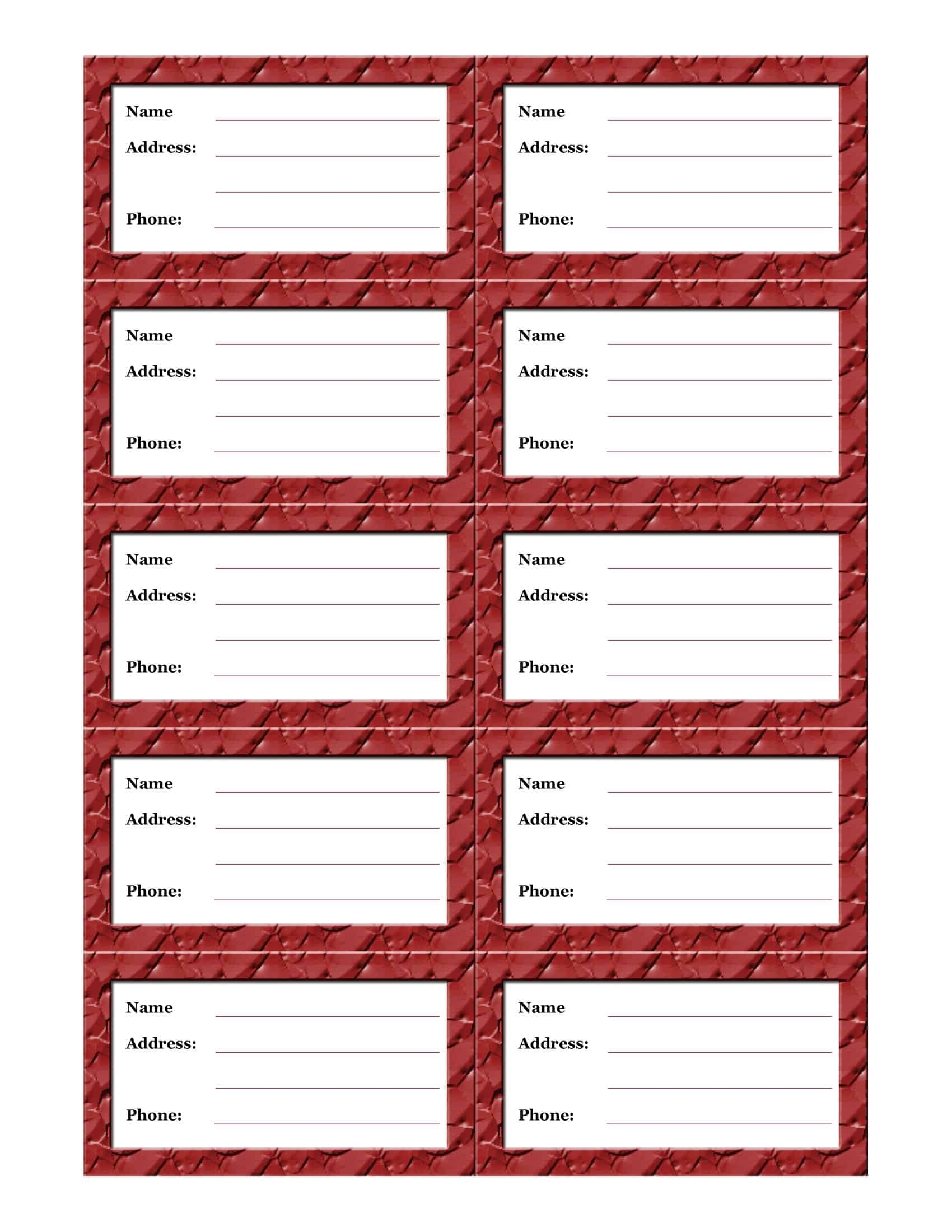 Printable Editable Luggage Tag Template