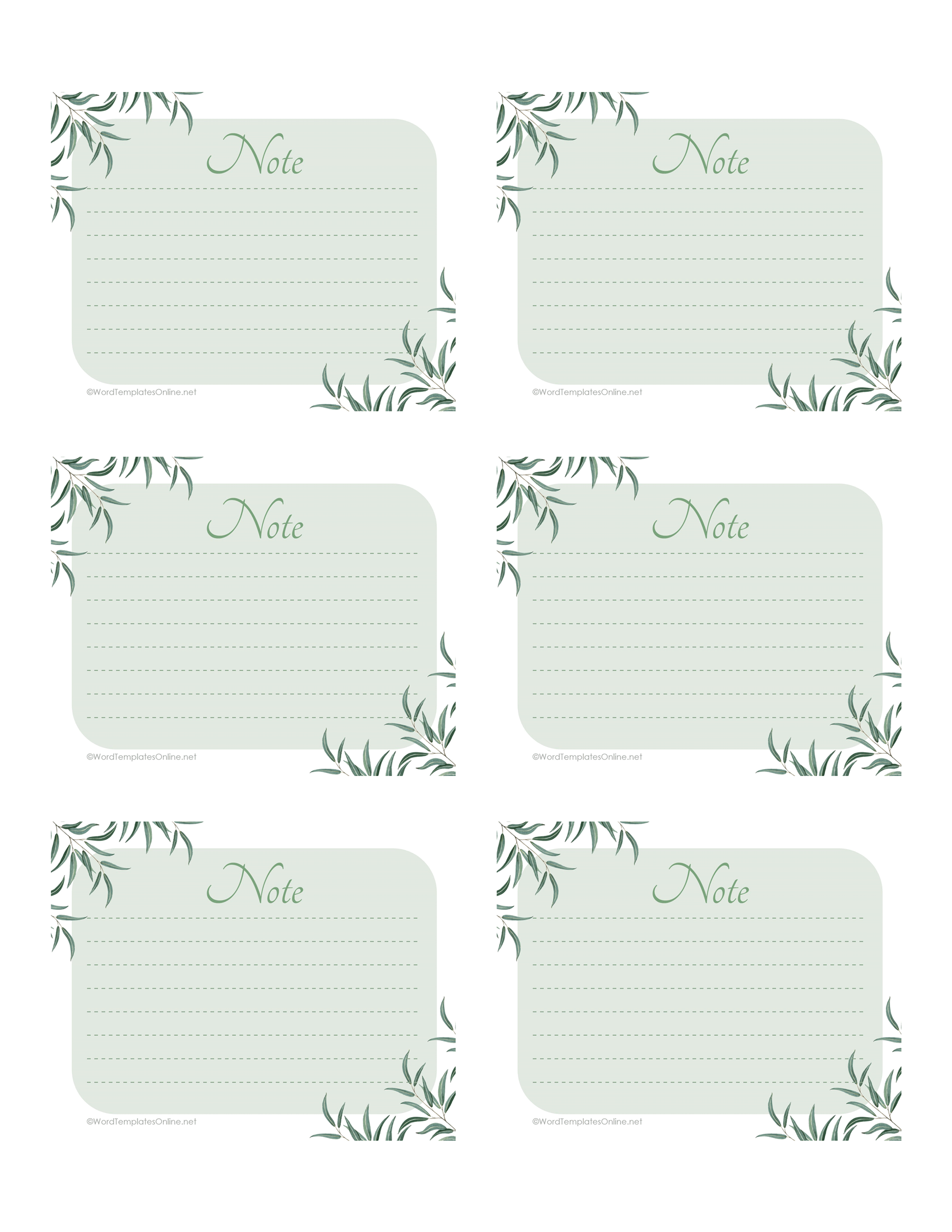 Free Printable Note Cards Templates Free Printable Note Cards Templates