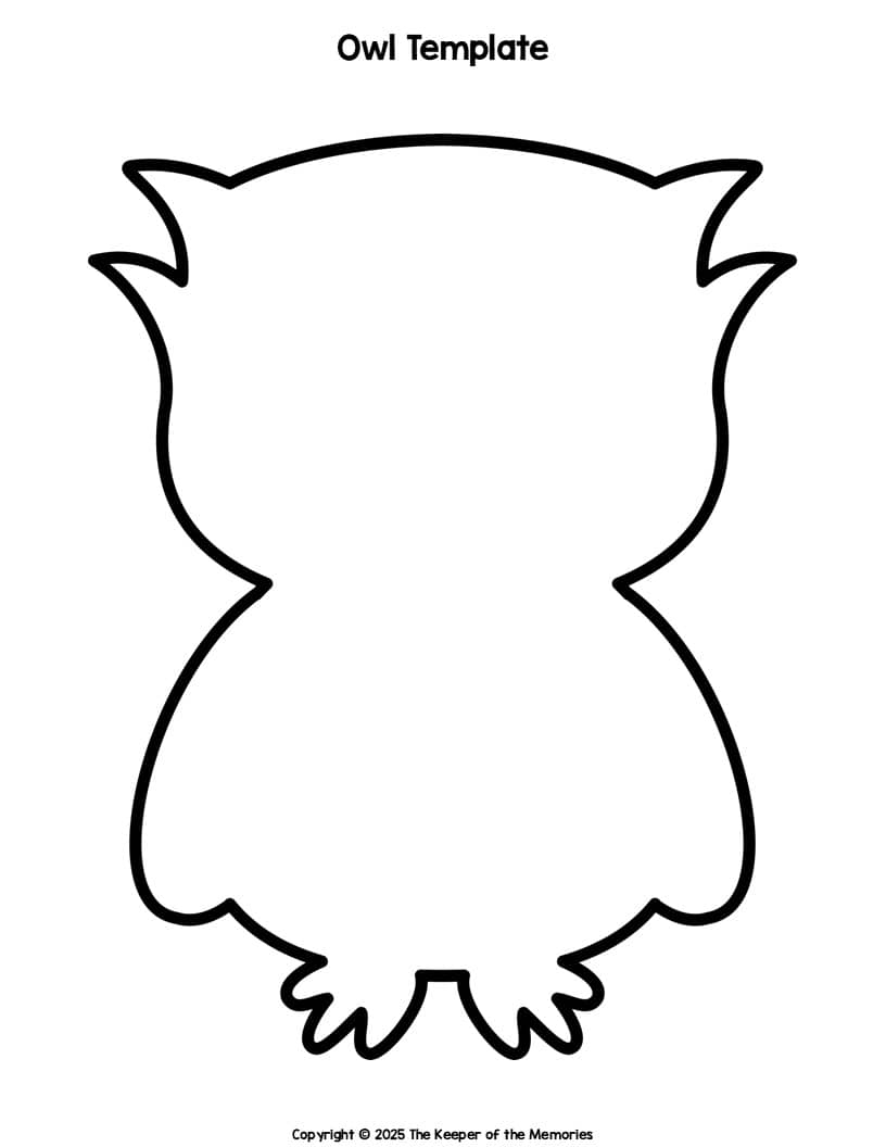 Free Printable Owl Template The Keeper Of The Memories