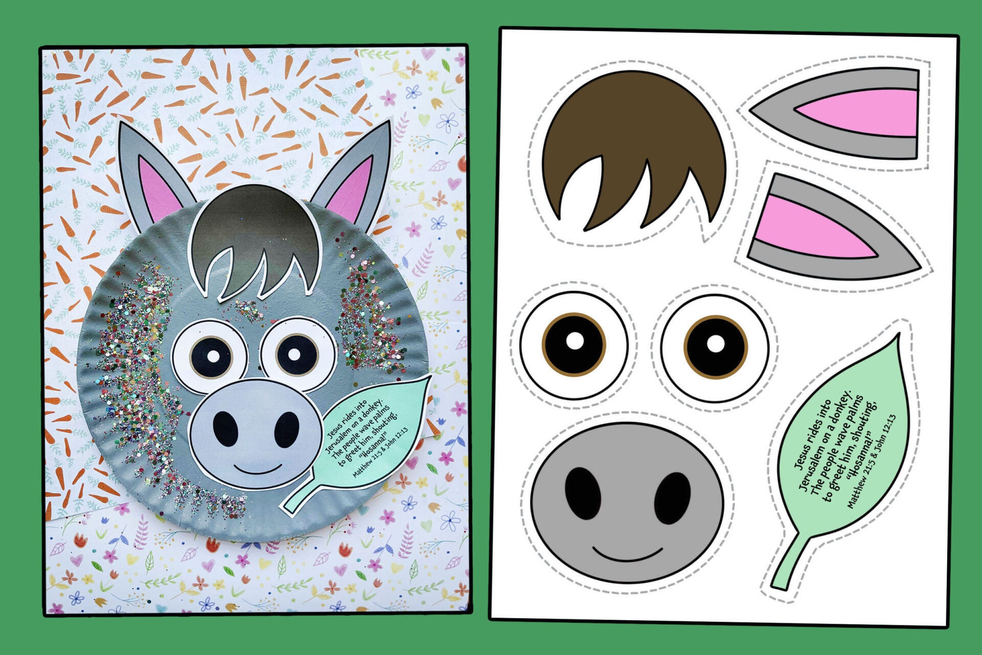 Free Printable Donkey Craft Template