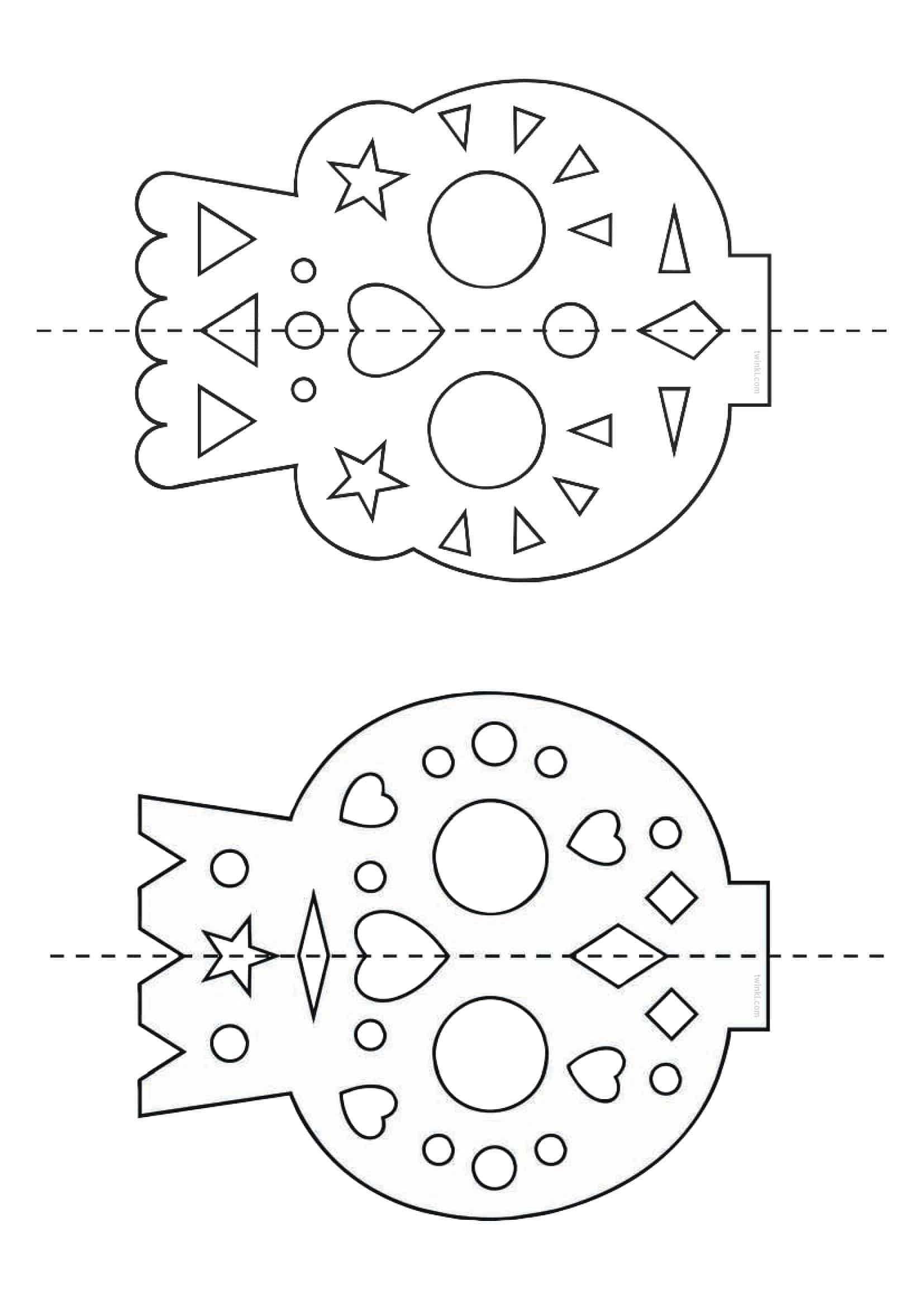 Free Printable Papel Picado Templates Mexican Banner PDF Free Printable Papel Picado Templates Mexican Banner PDF