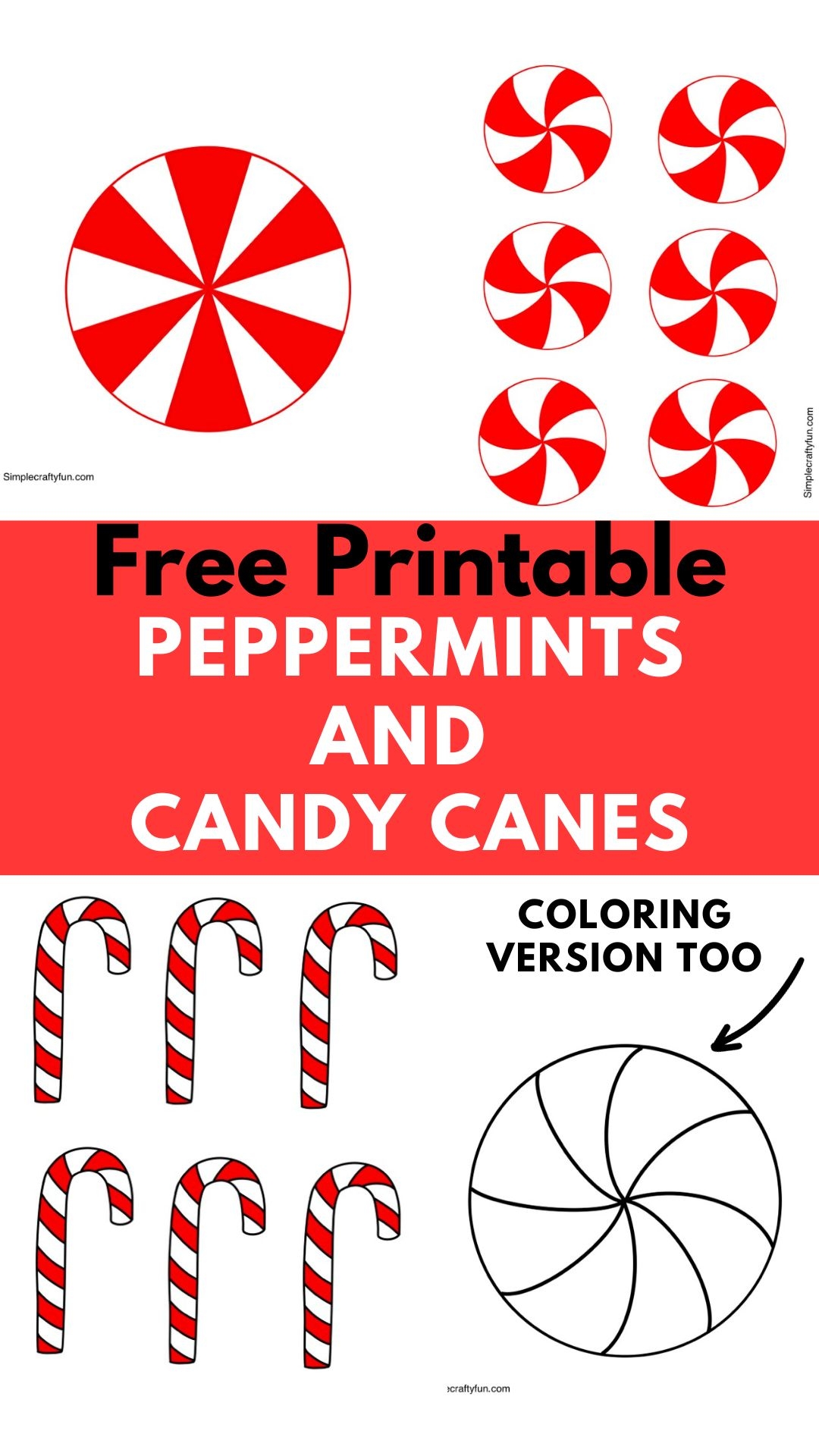 Free Printable Peppermint Candy Template 