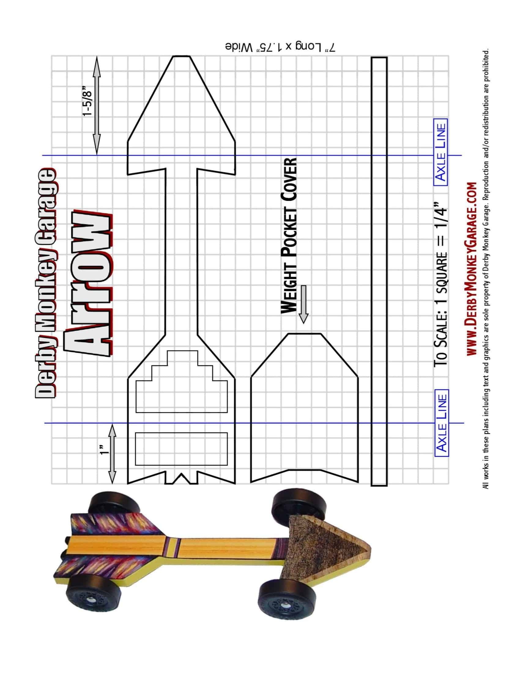 Free Printable Pinewood Derby Templates PDF Fastest Speed Card