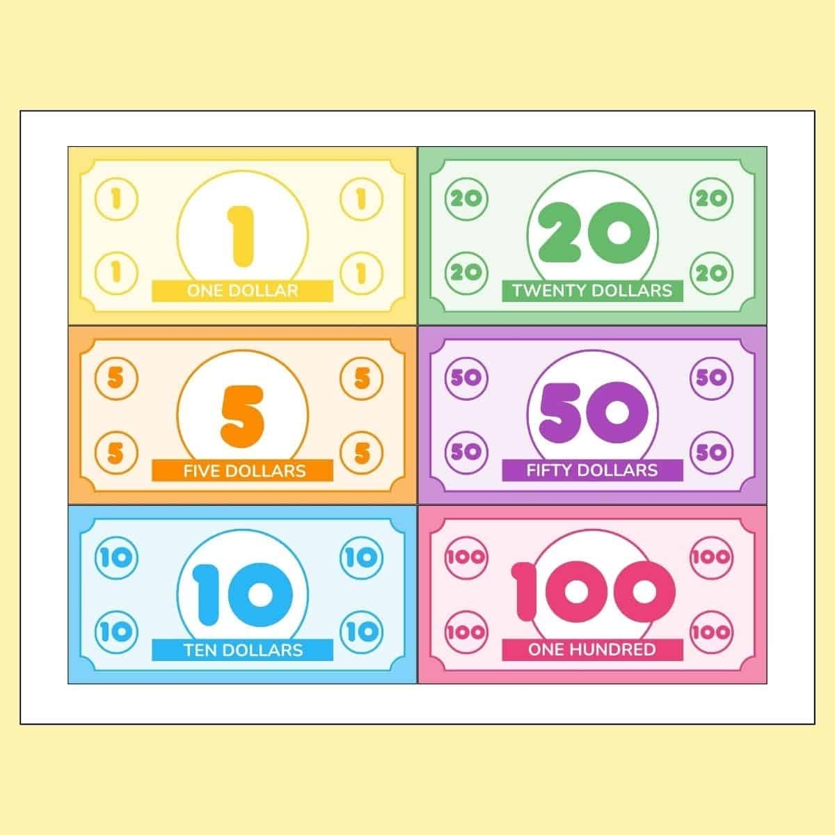 Free Printable Play Money For Classroom Or Kids Games