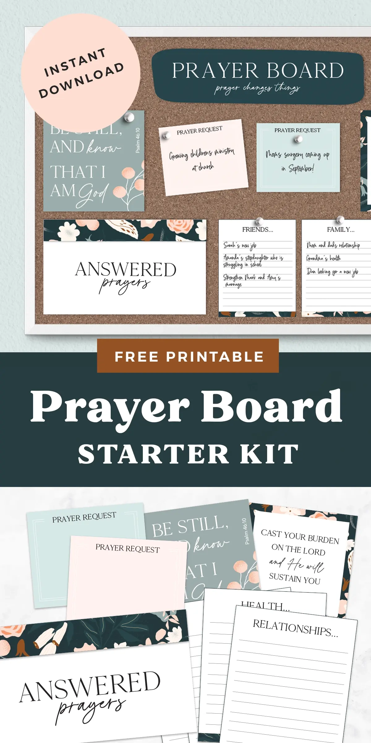 Free Printable Prayer Board Kit Favorite Printables