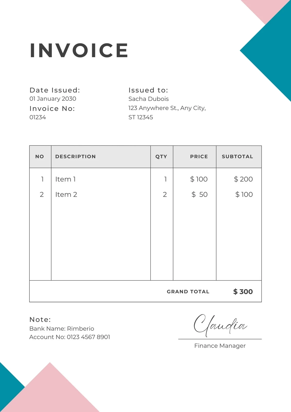 Free Printable Professional Invoice Templates To Customize Canva