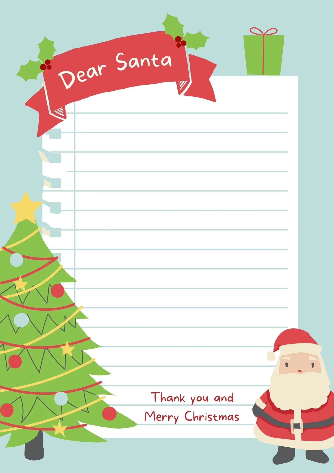 Free Printable Santa Letter Templates You Can Customize Canva