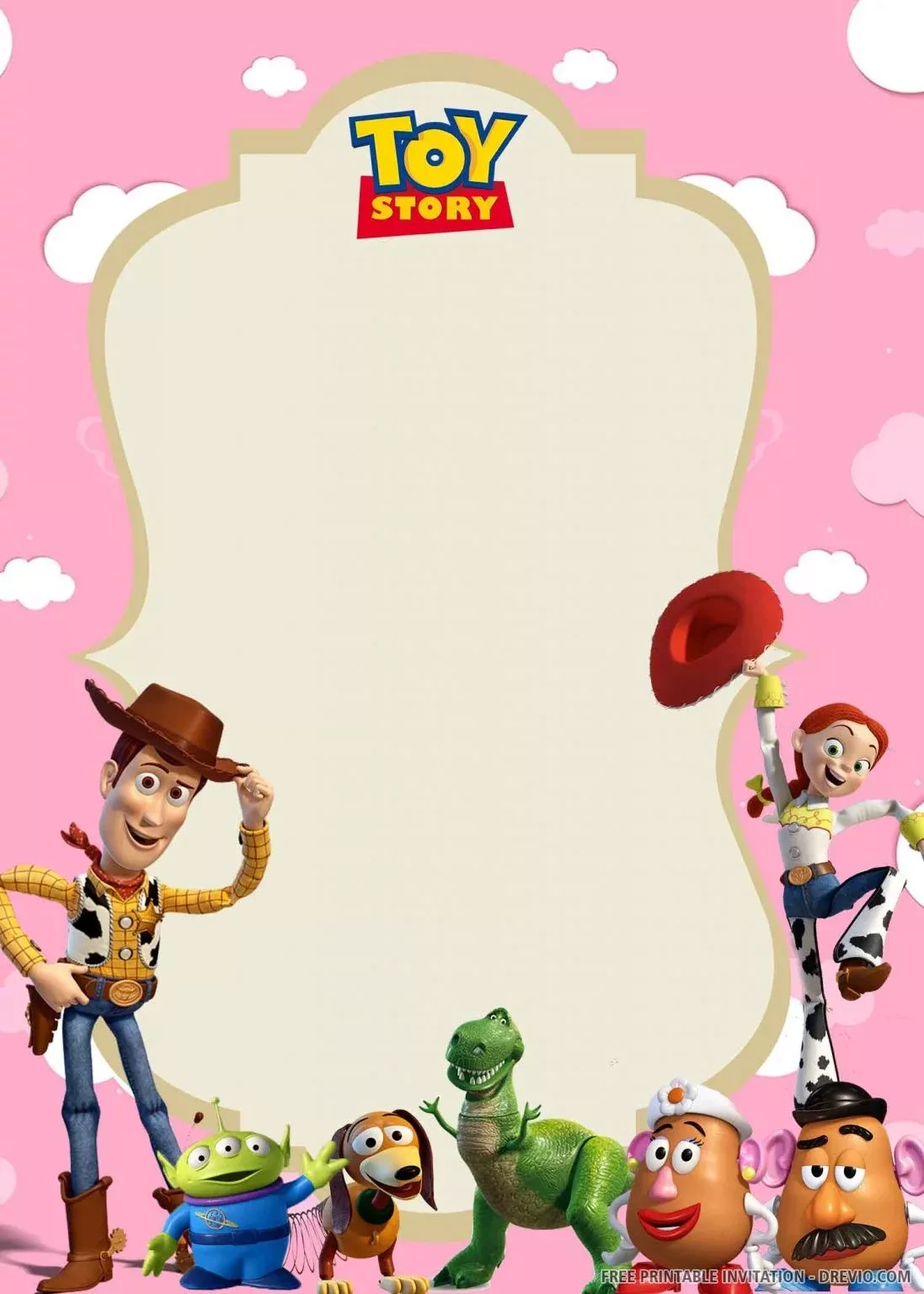 FREE PRINTABLE Toy Story Birthday Invitation Template