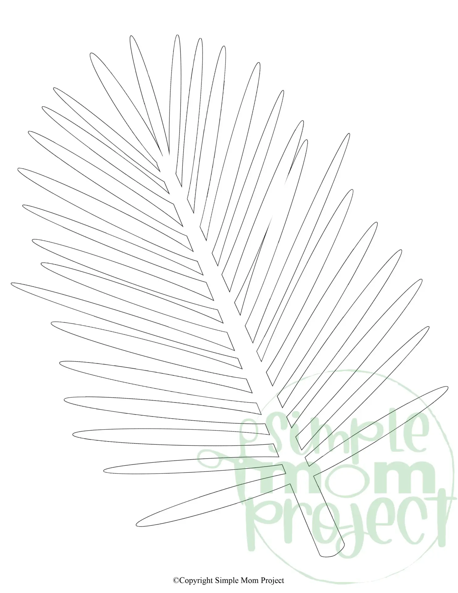 Free Printable Tropical Leaf Stencil Template Simple Mom Project