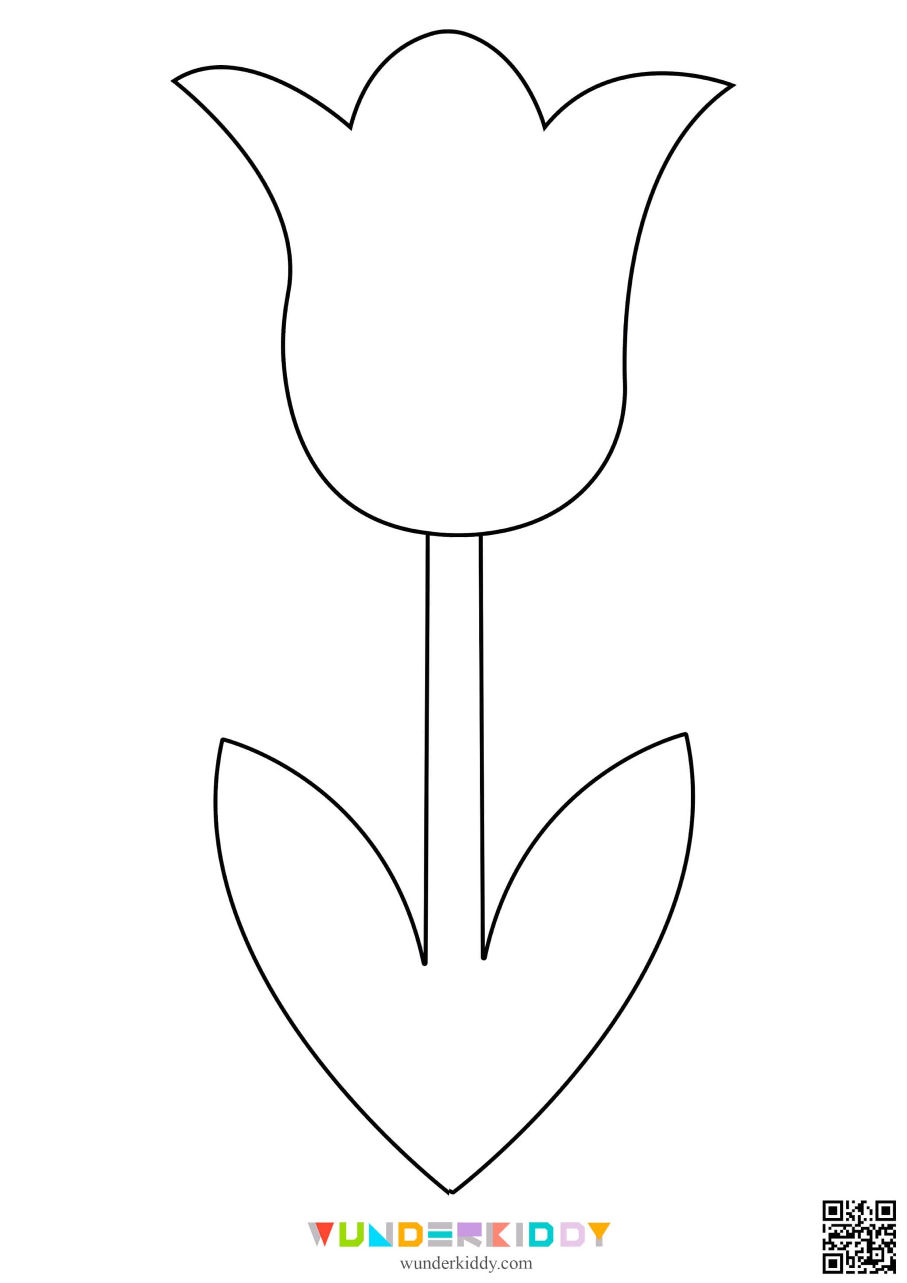 Free Printable Tulip Flower Craft Template For Kindergarten Free Printable Tulip Flower Craft Template For Kindergarten