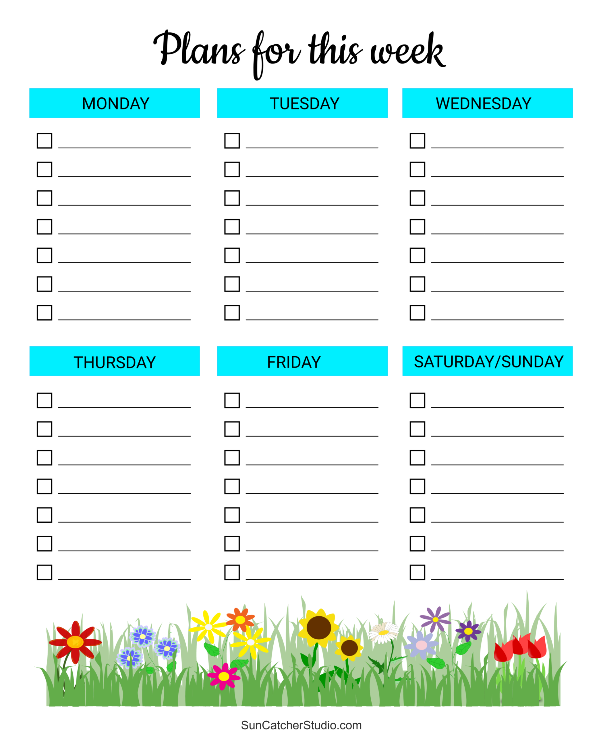 Free Weekly Planner Template Printable Free Weekly Planner Template Printable