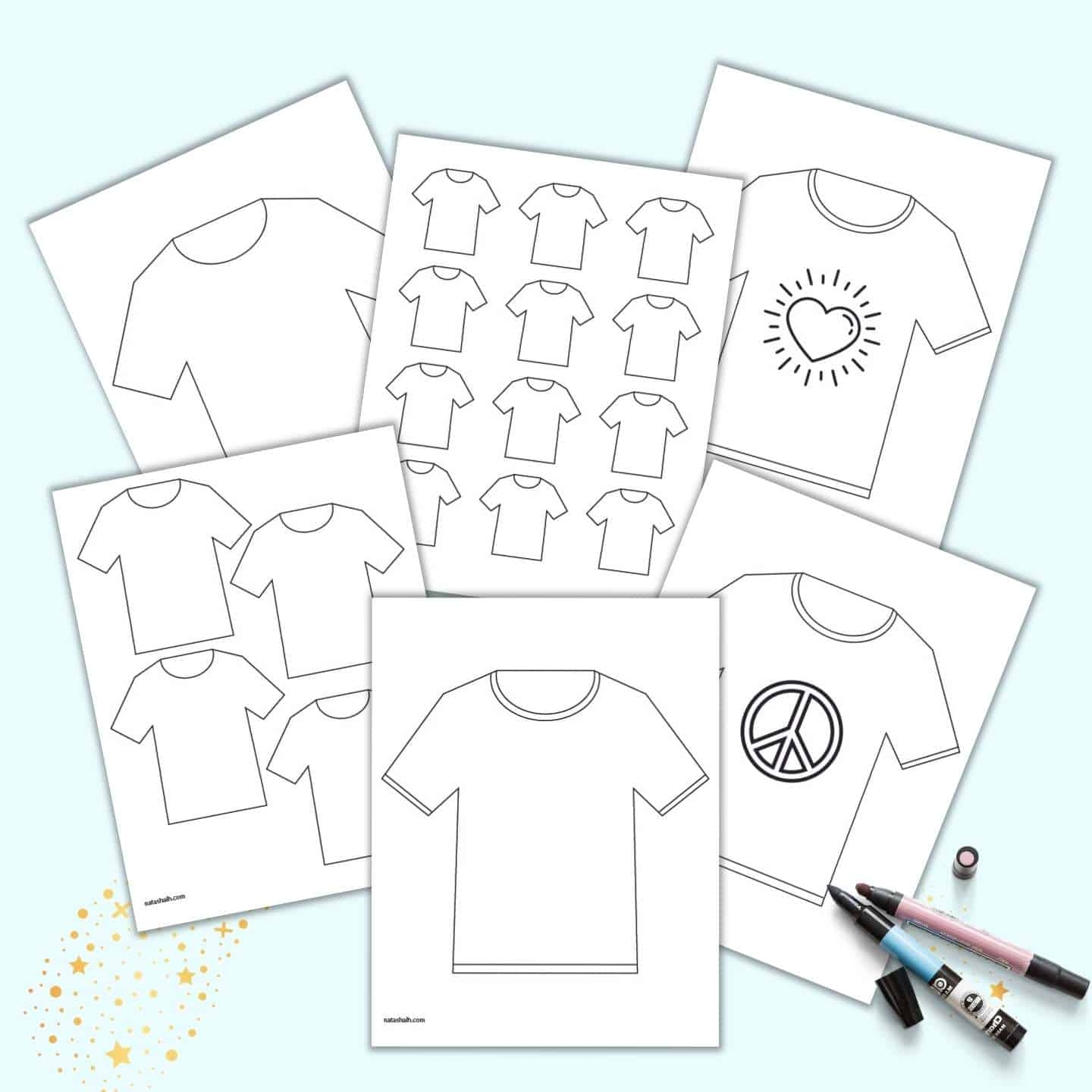 Free Printable White T Shirt Template blank T shirt Coloring Pages The Artisan Life