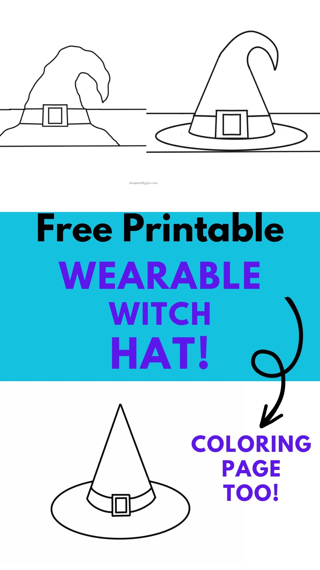 Printable Paper Witch Hat Template