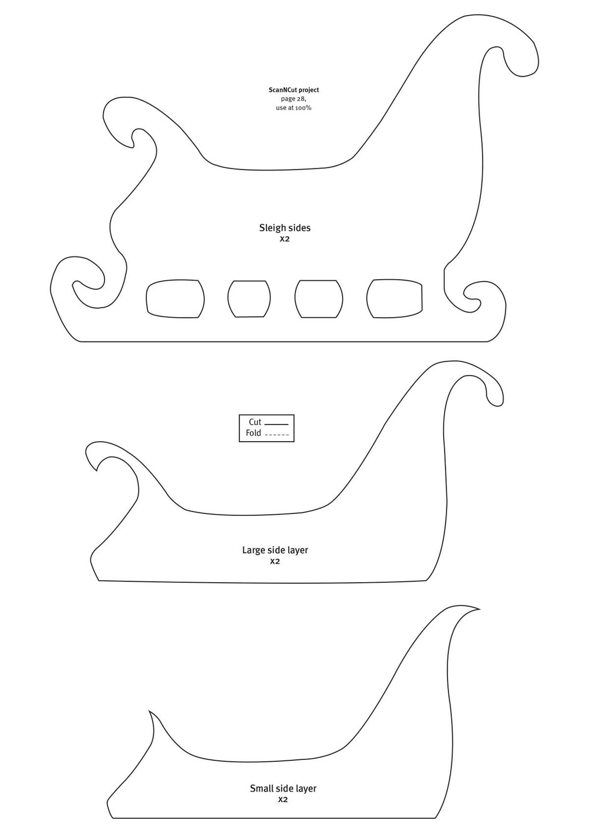 Free Santa Gift Cards Sleigh And Exploding Box Card Papercraft Templates Gathered