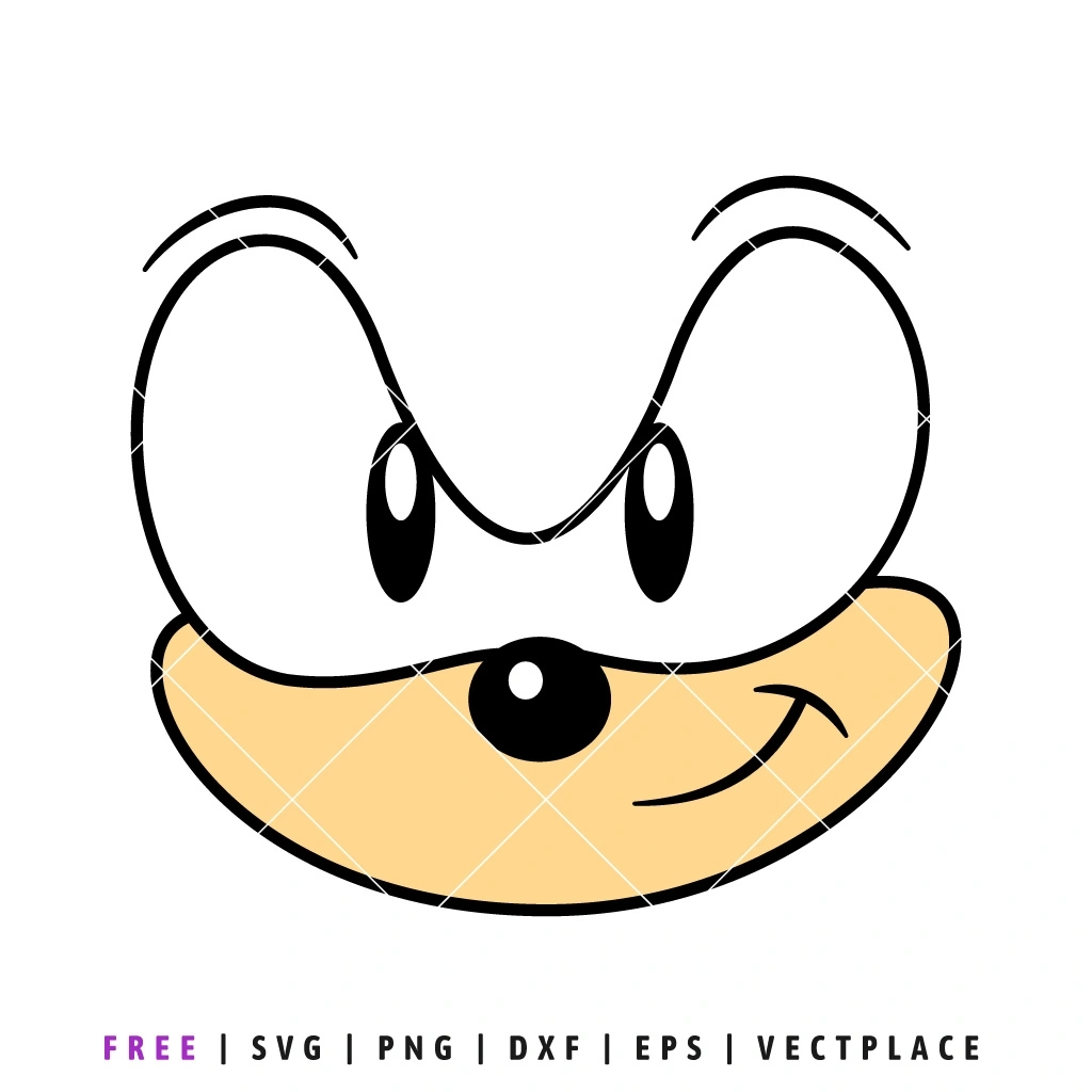 FREE Sonic Face Head SVG Vectplace