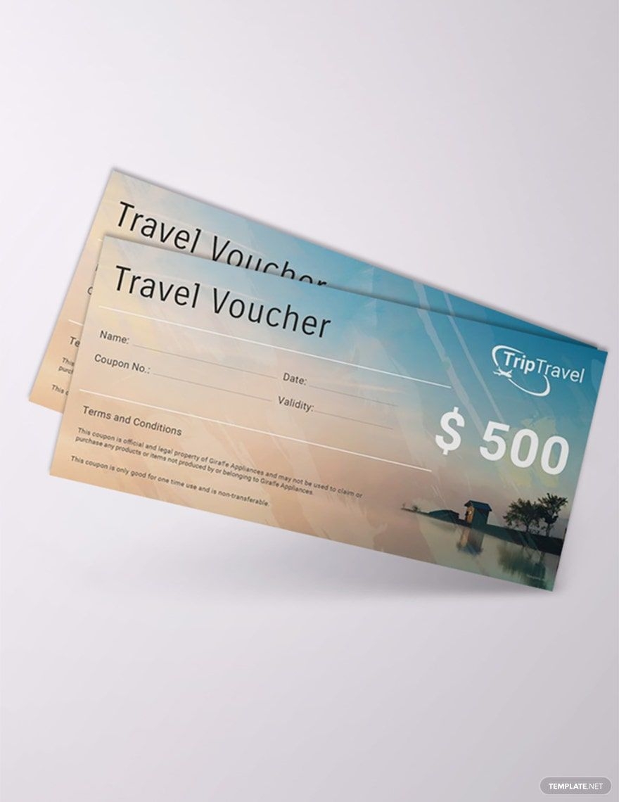 Customizable Free Printable Travel Voucher Template