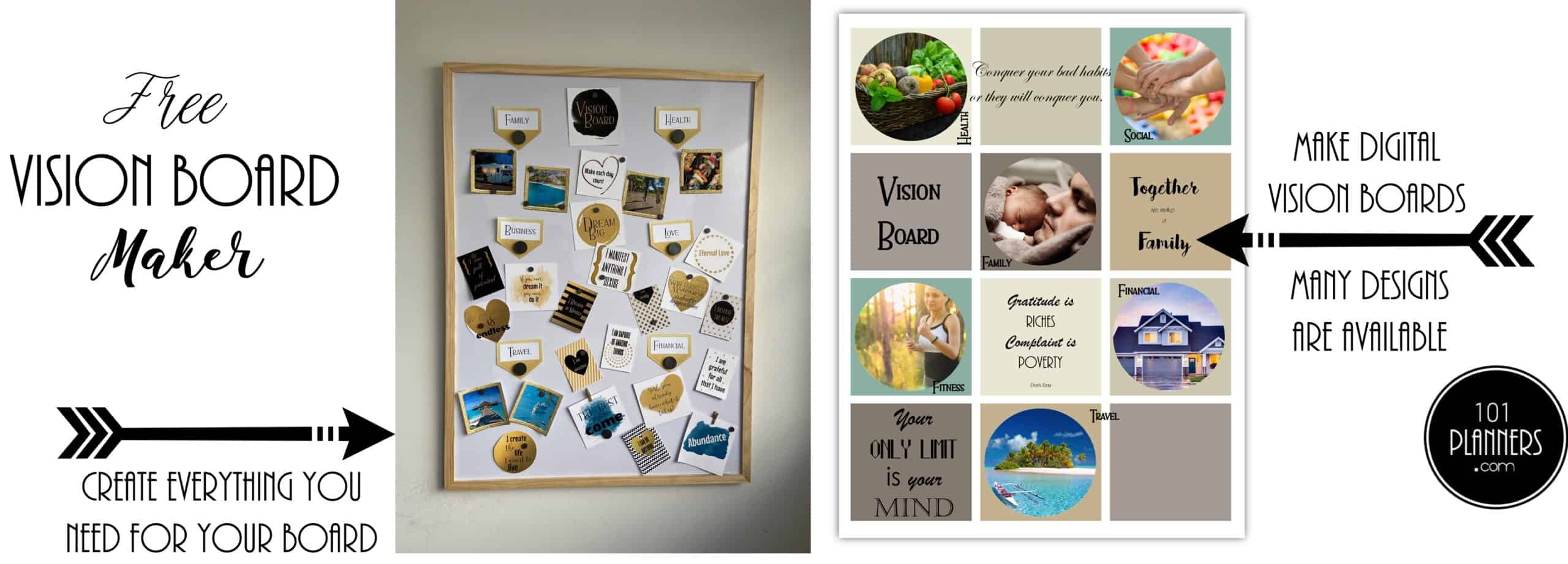 Vision Board Templates Free Printable Vision Board Templates Free Printable