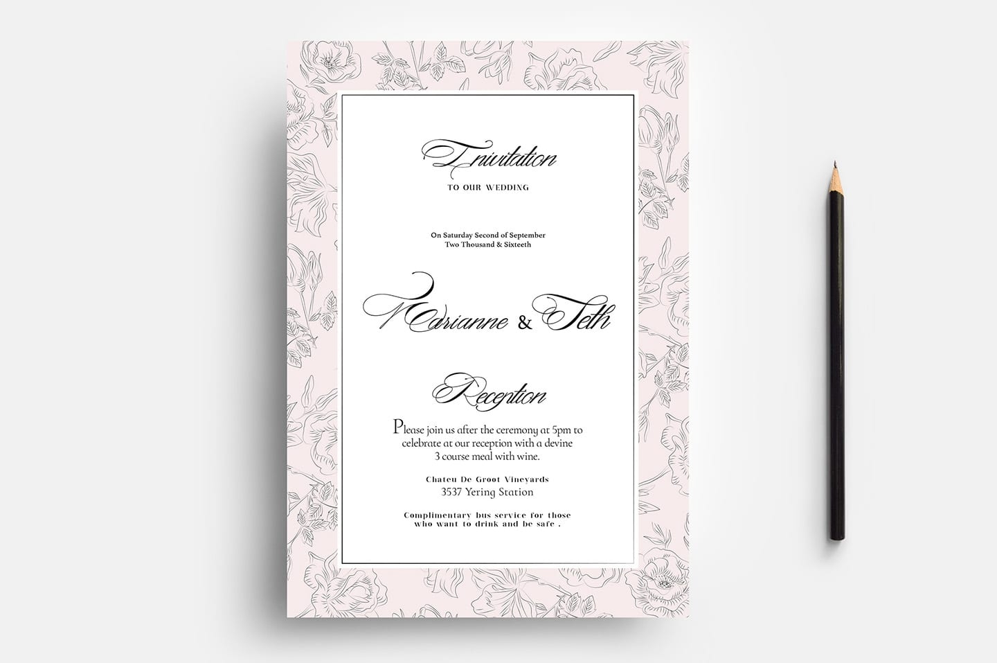 Free Wedding Stationery Templates For Photoshop Illustrator