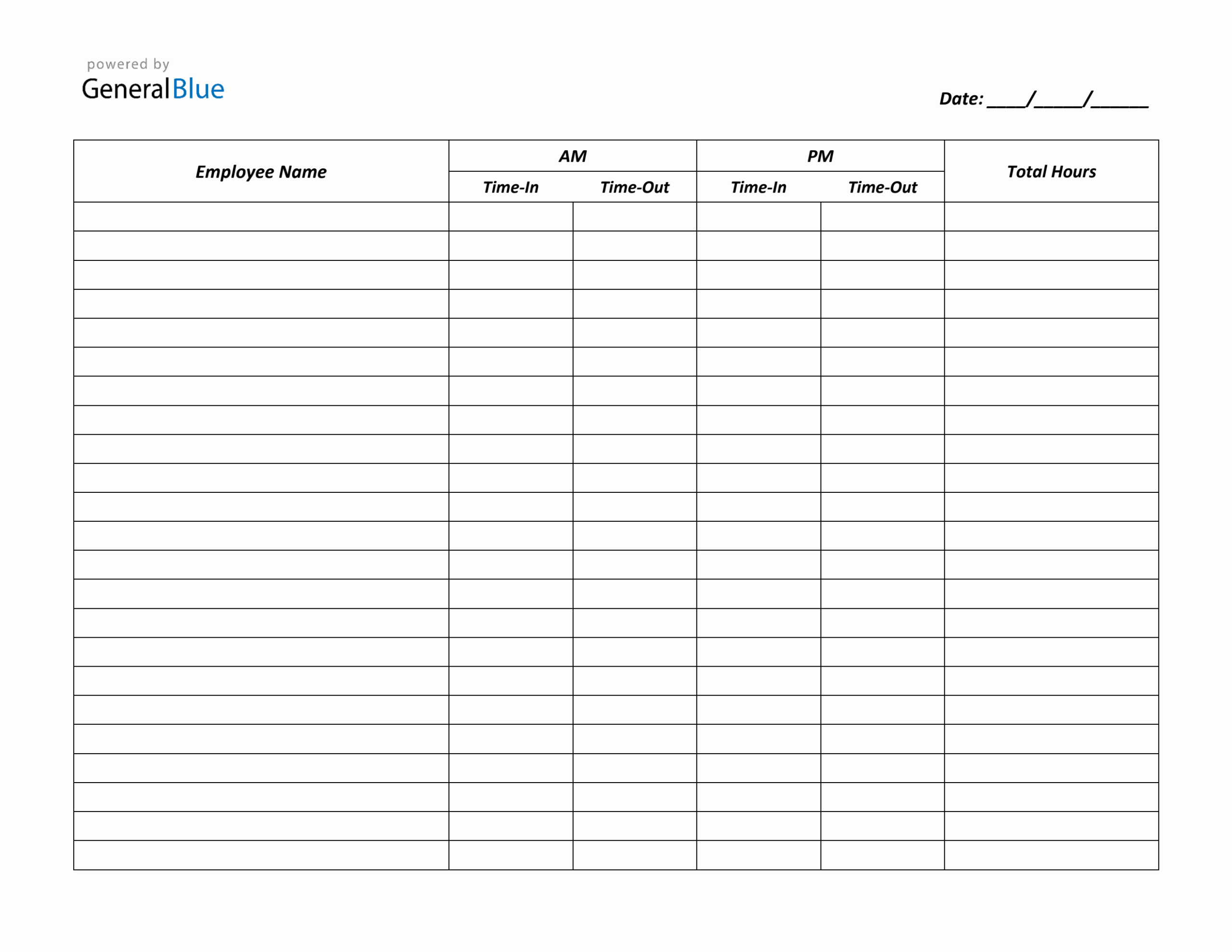 Free Word Timesheet Templates