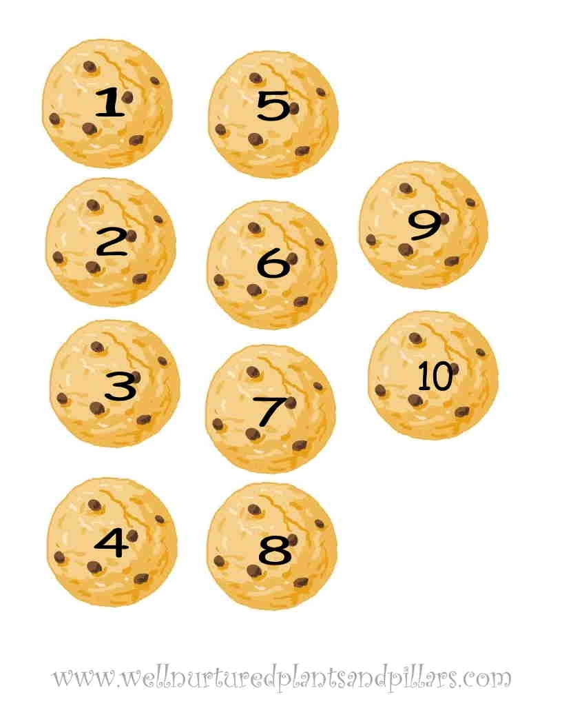 Freebie Friday Chocolate Chip Cookie Counting Plants And Pillars