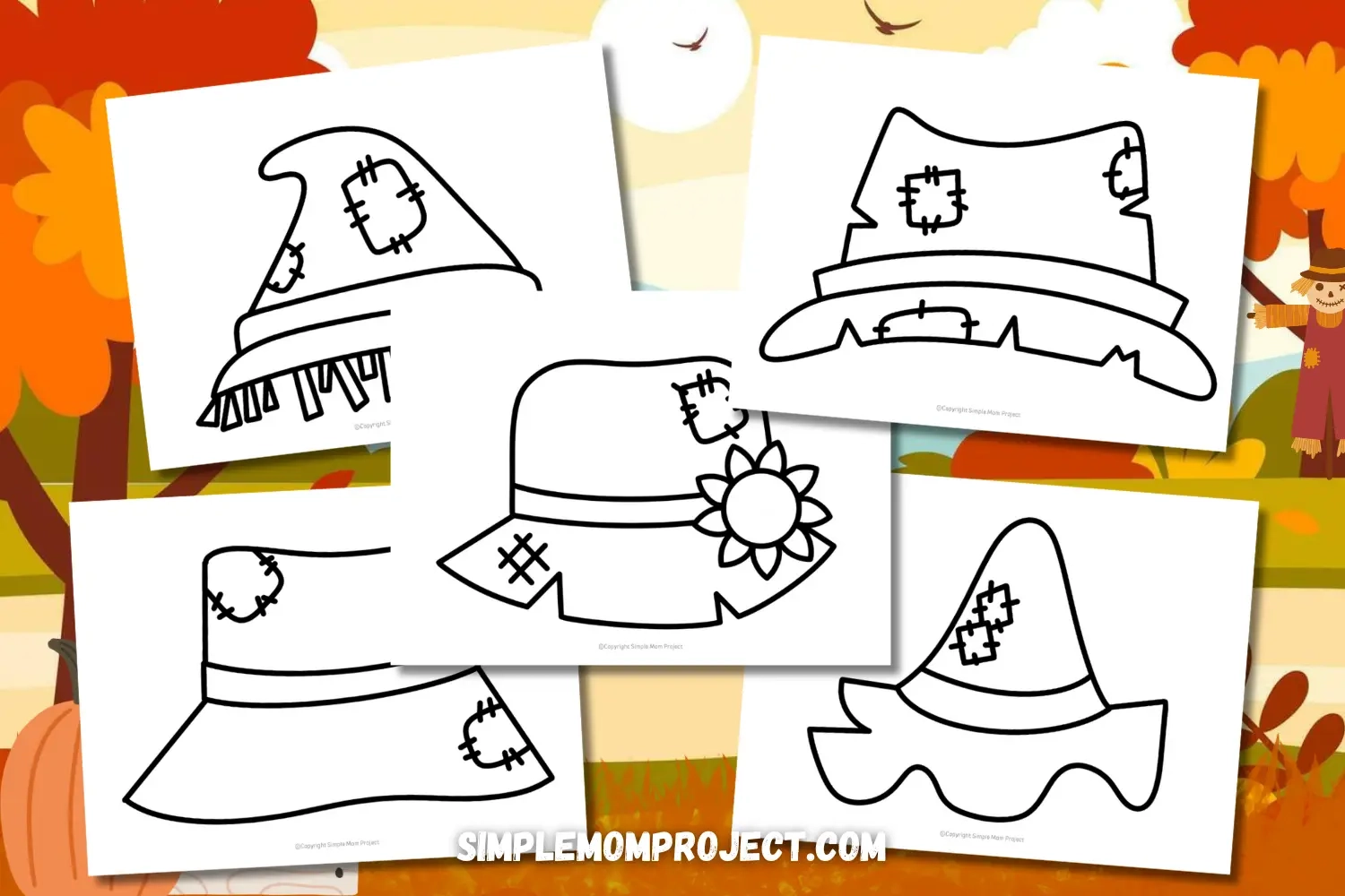 Fun And Free Printable Scarecrow Hat Coloring Pages Simple Mom Project