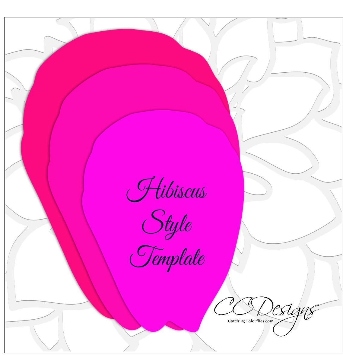 Giant Paper Flower Hibiscus Templates Catching Colorflies