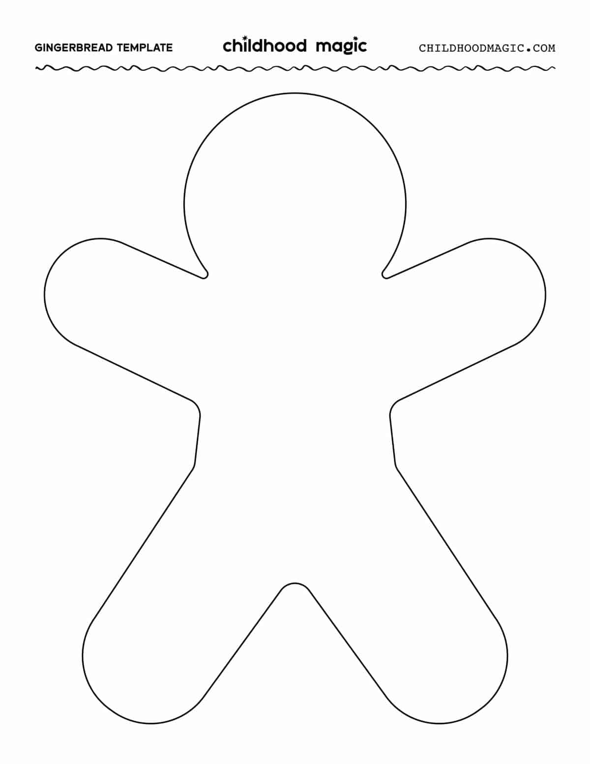 Free Printable Gingerbread Man Template
