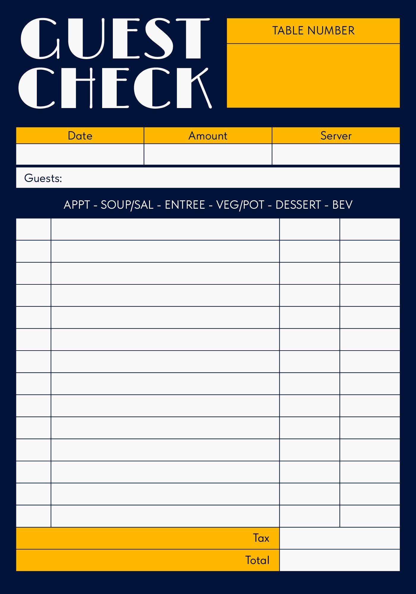 Guest Checks For Restaurants 11 Free PDF Printables Printablee Guest Checks For Restaurants 11 Free PDF Printables Printablee
