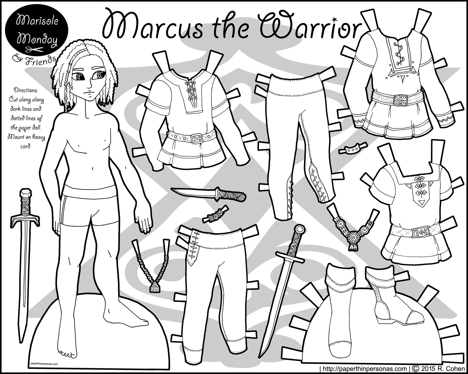 Printable Cut Out Paper Doll Template