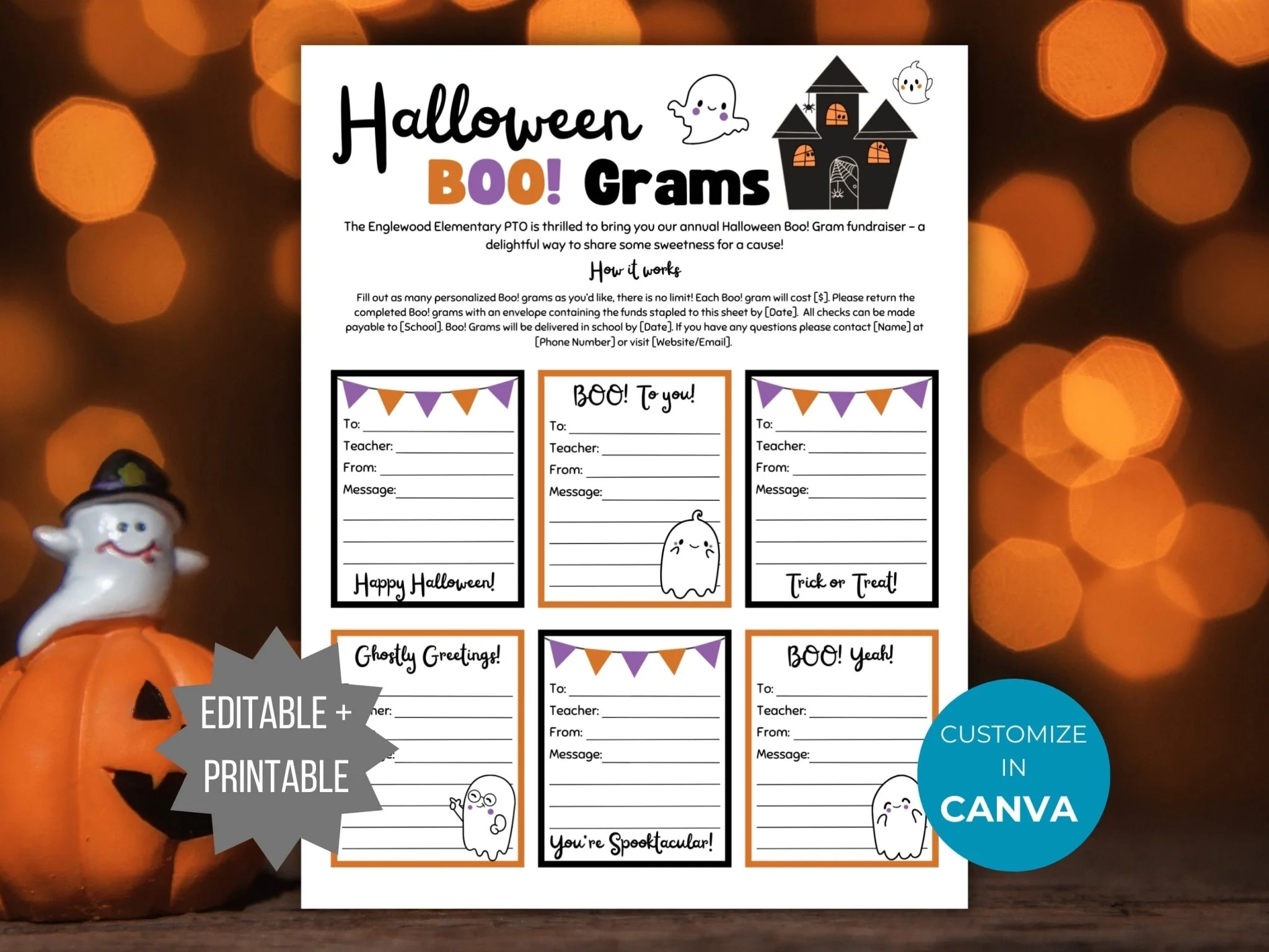 Free Printable Boo Gram Template
