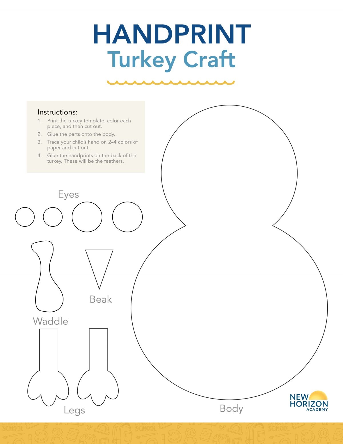 Free Printable Template Of A Turkey