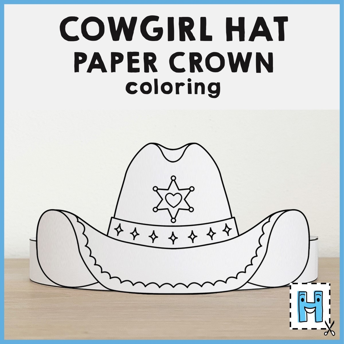 Hat Origami Diy Cowboy Hat Step By Step Cowgirl Hat Paper Crown Printable Wild West Coloring