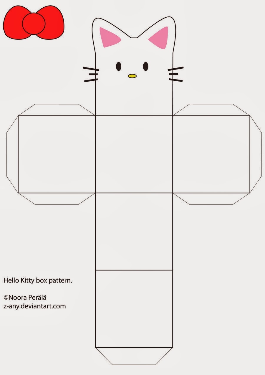 Hello Kitty Party Free Printable Cube Box Oh My Fiesta In English