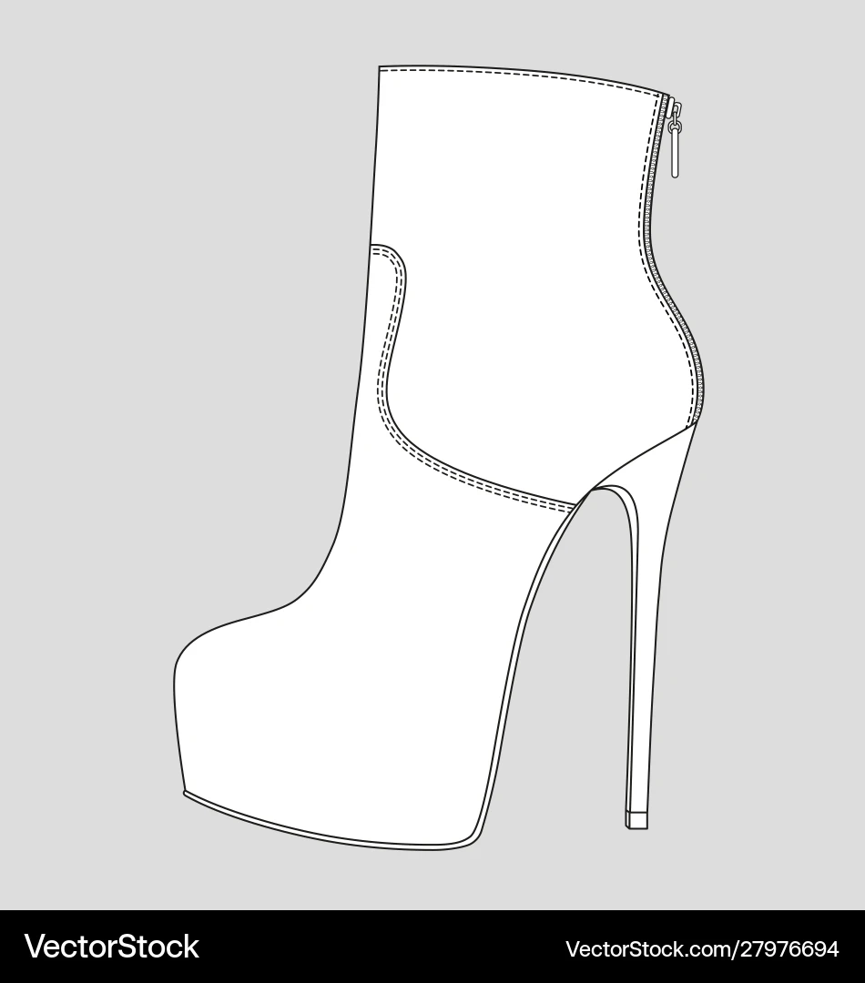 High Heel Shoe Template Printable