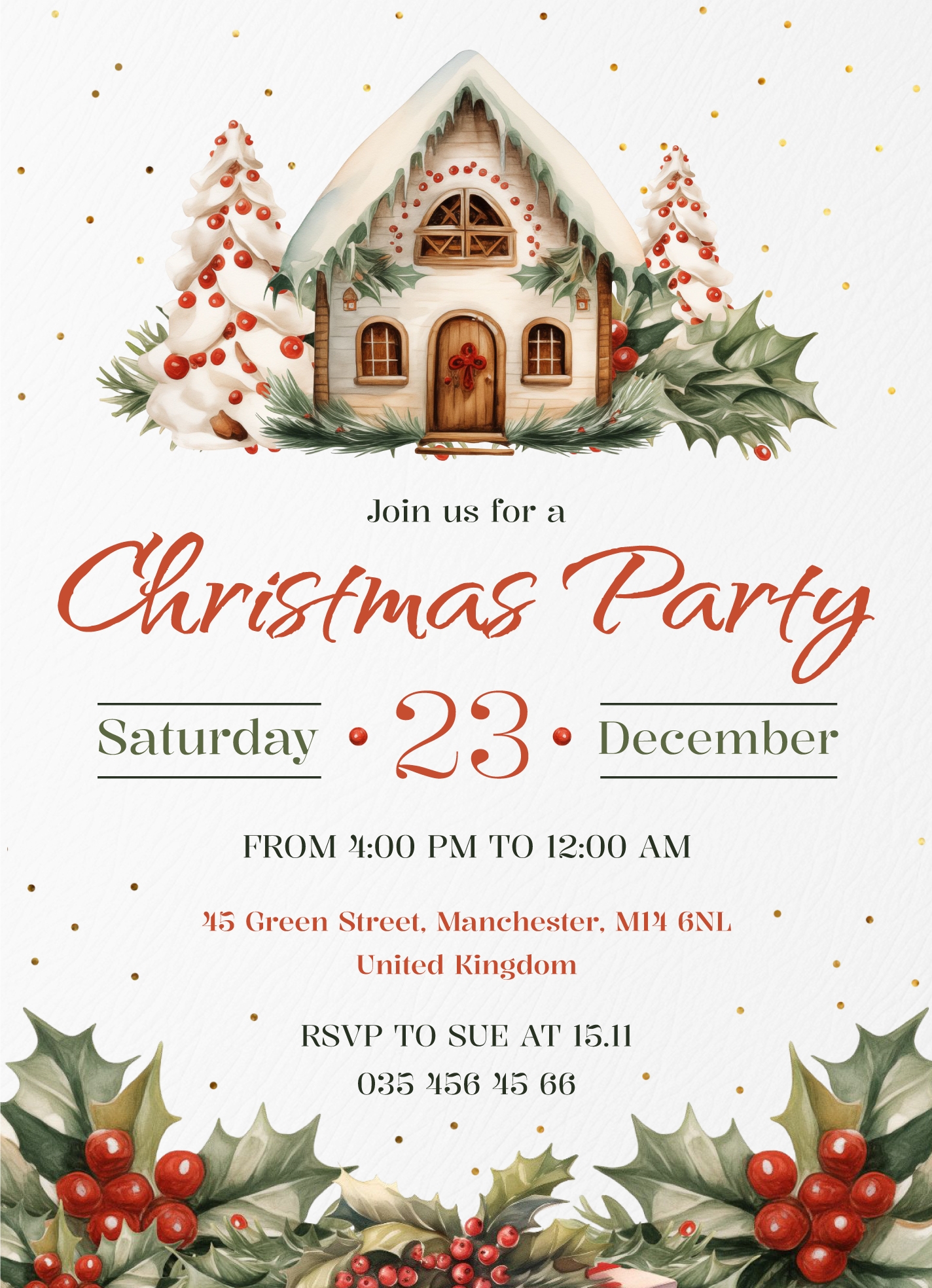 Free Printable Christmas Party Invitation Templates