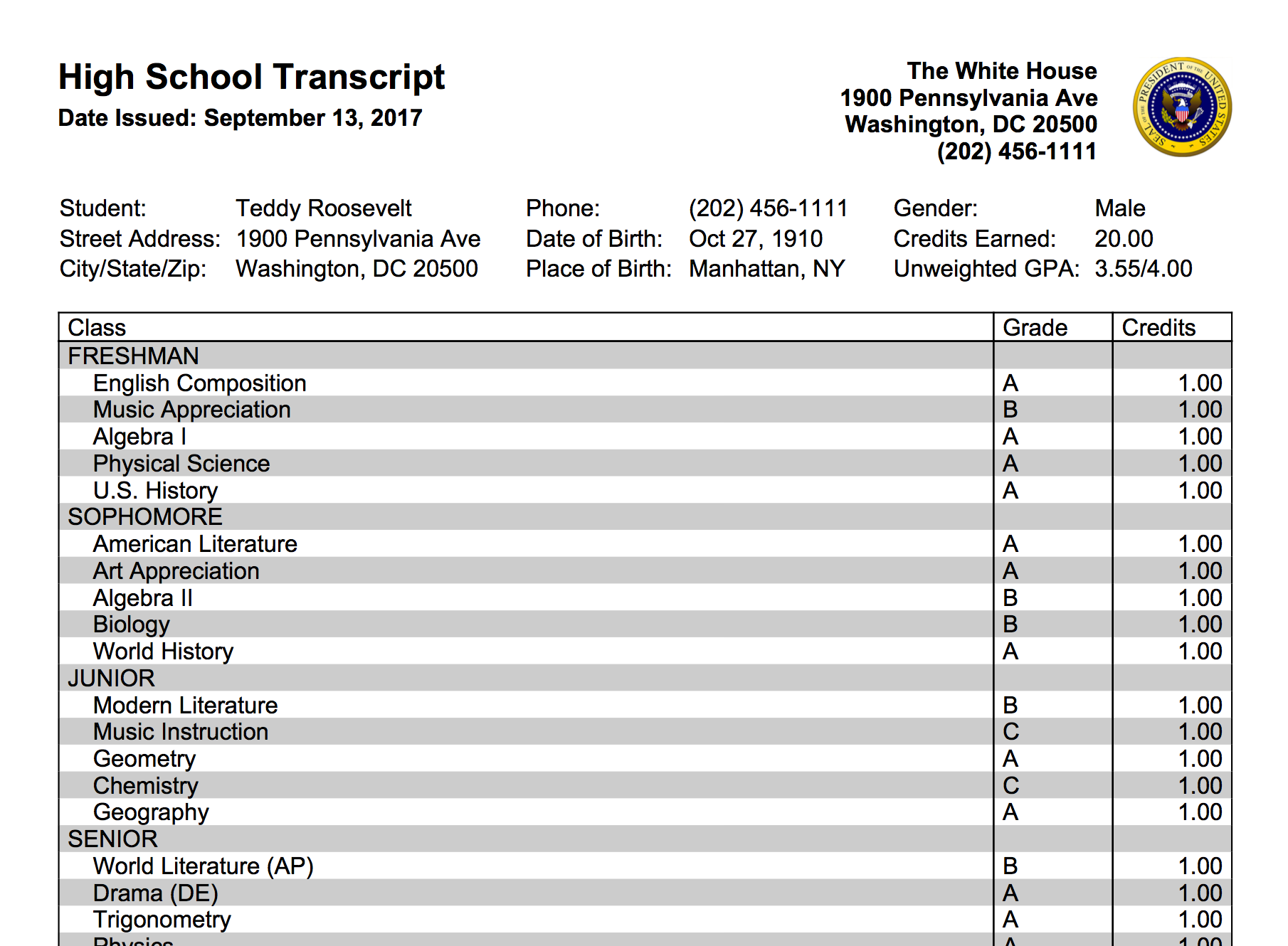 Homeschool Plans Transcript Maker