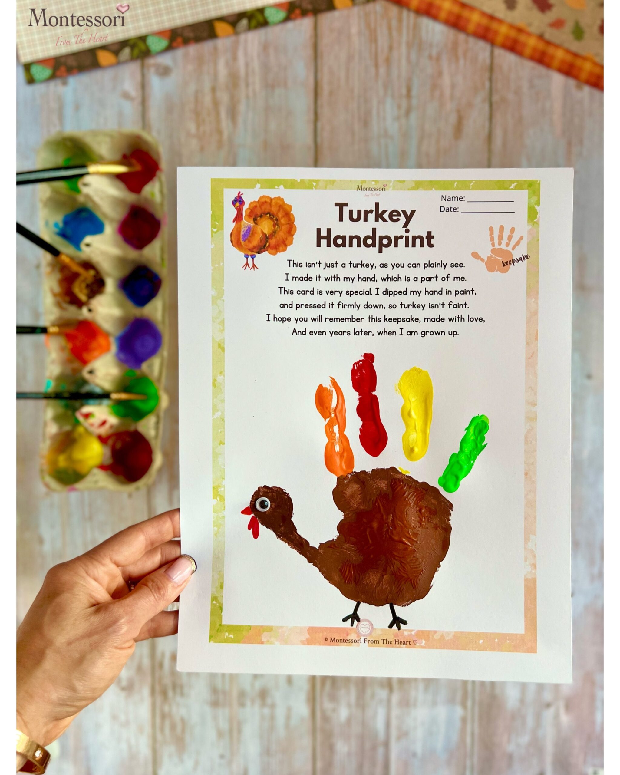 Free Printable Turkey Handprint Template Free Printable Turkey Handprint Template