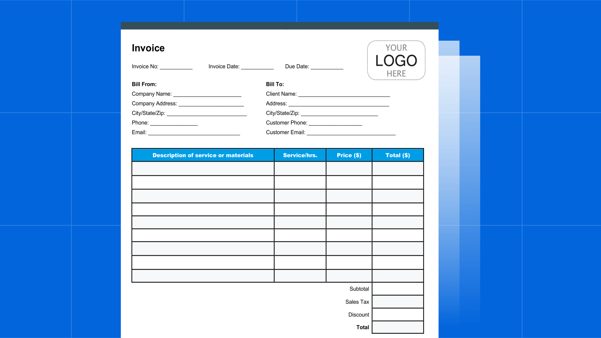 Free Printable Hvac Invoice Template Free Printable Hvac Invoice Template