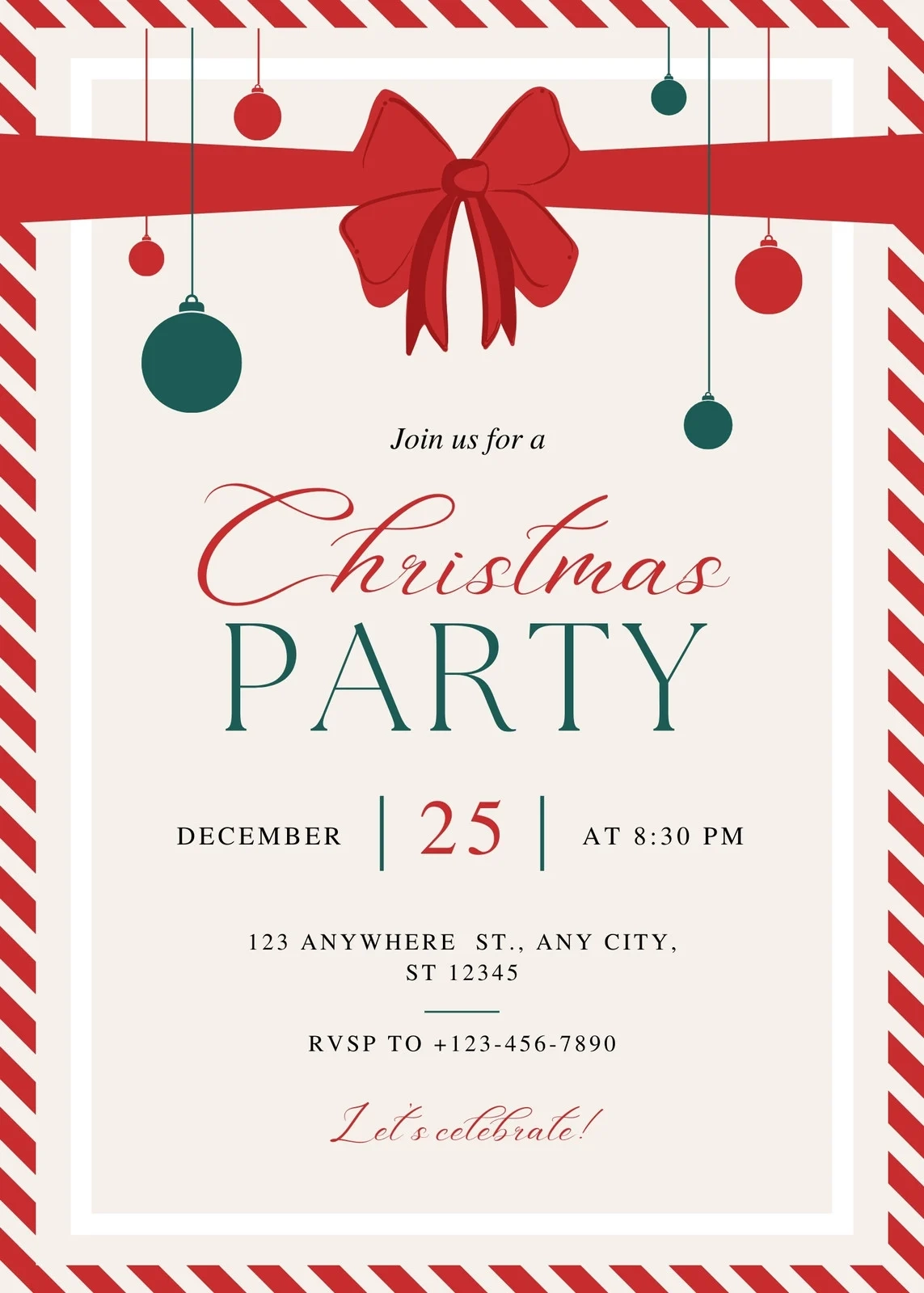 Free Printable Xmas Party Invitation Templates