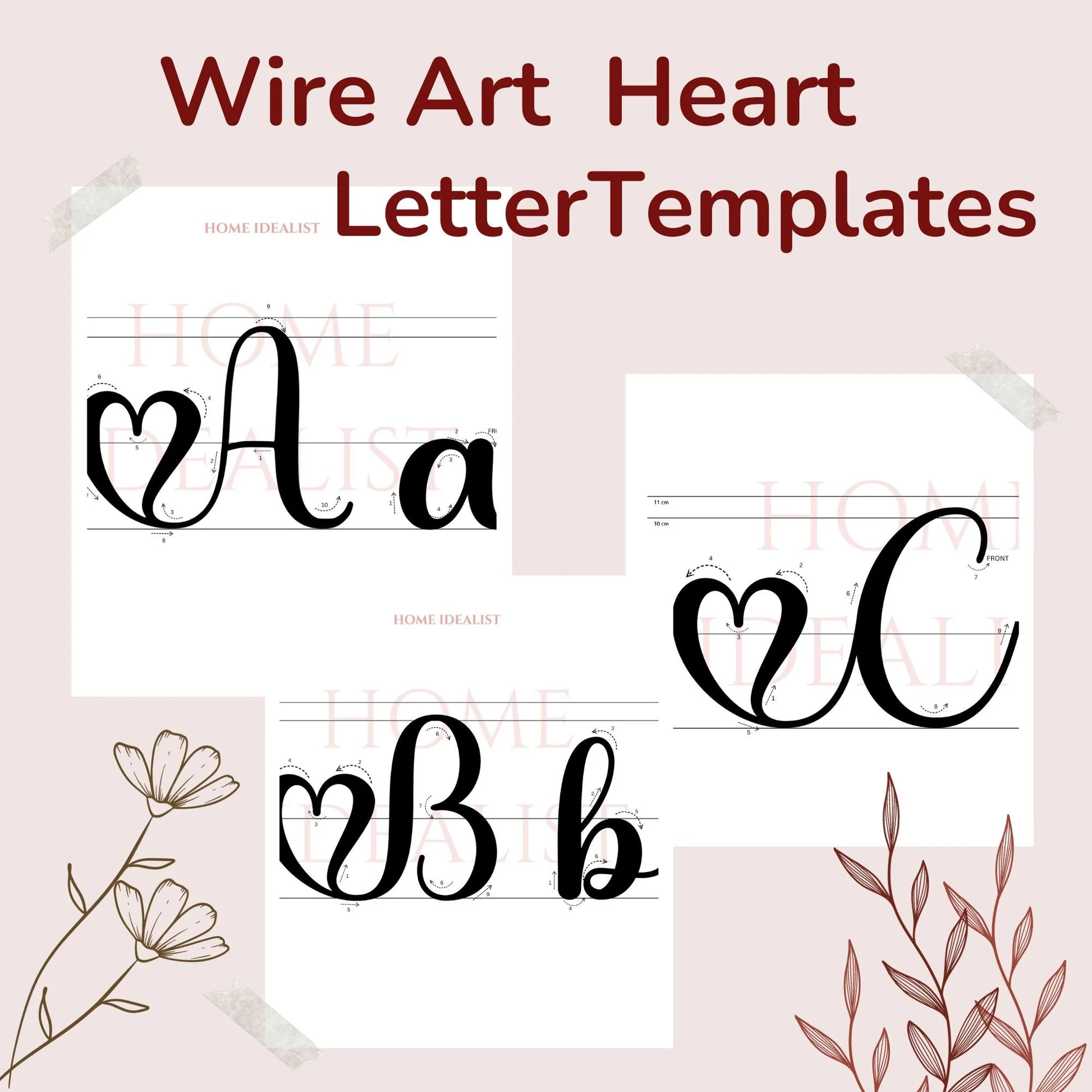 Free Printable Alphabet Wire Letters Template Free Printable Alphabet Wire Letters Template