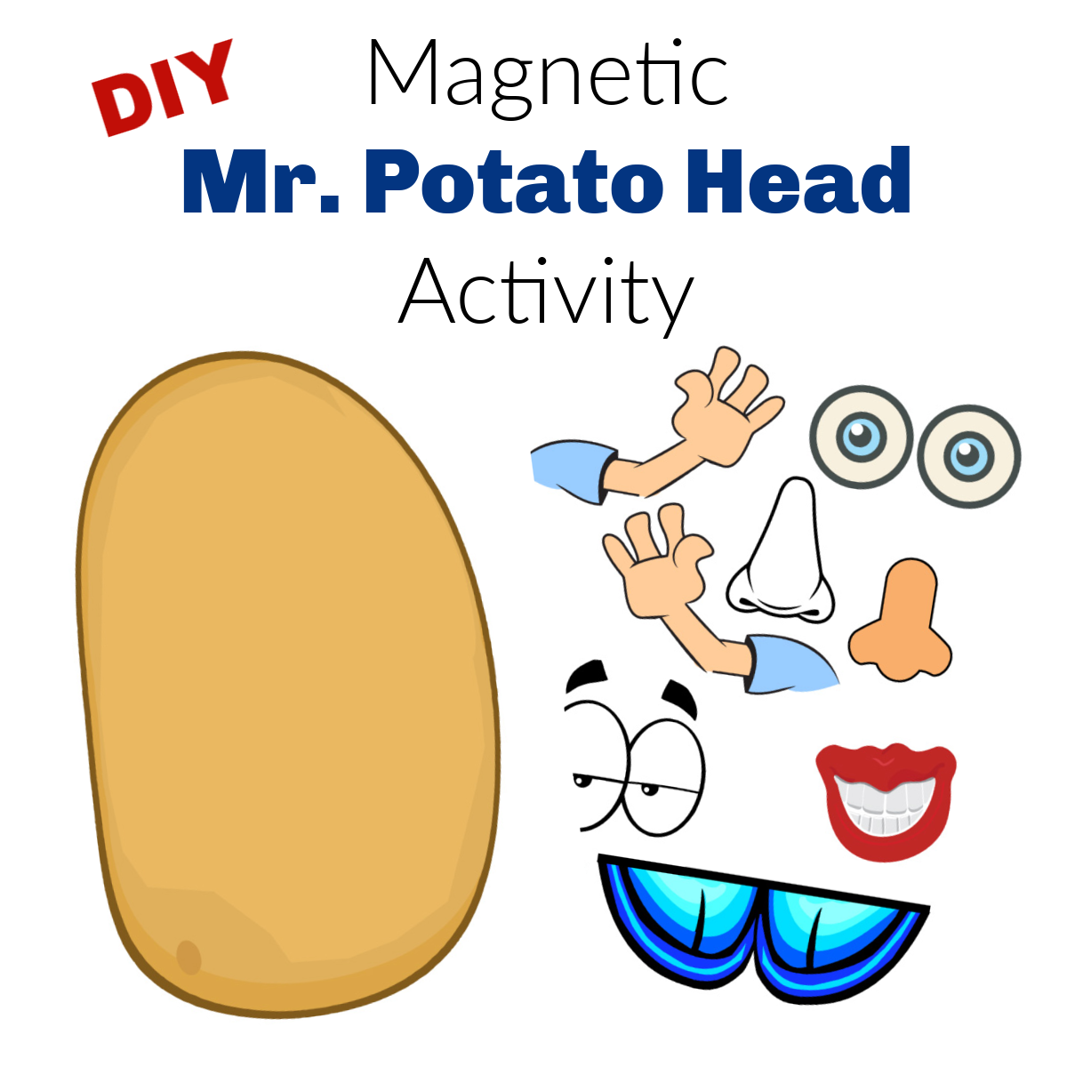 Magnetic Mr Potato Head printable The Activity Mom