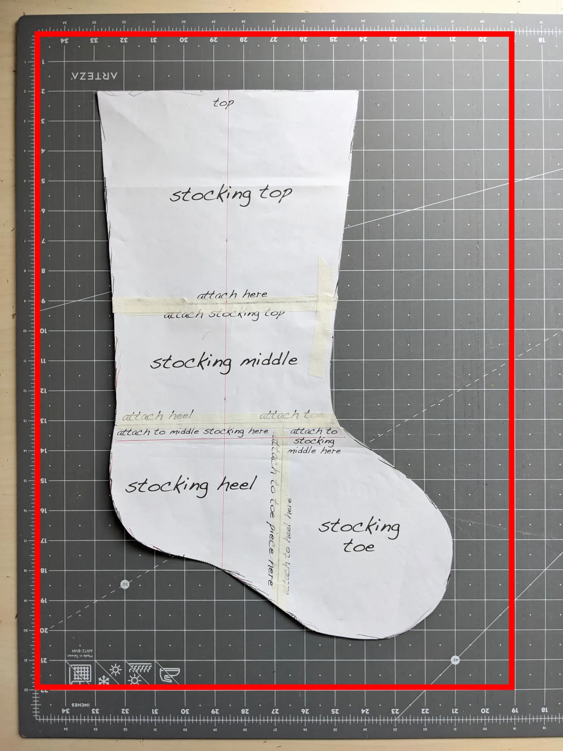 Printable Template For Christmas Stocking