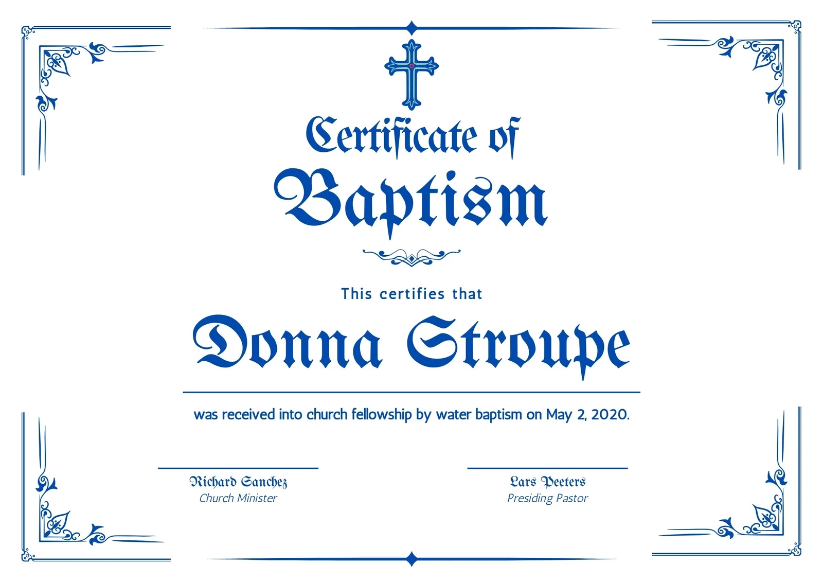 Page 2 Free Custom Printable Baptismal Certificate Templates Canva