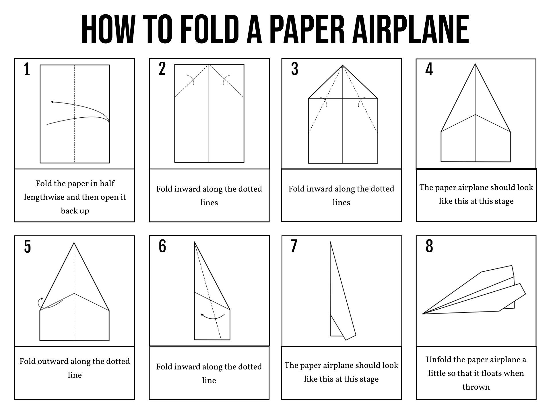 Free Printable Paper Airplane Templates