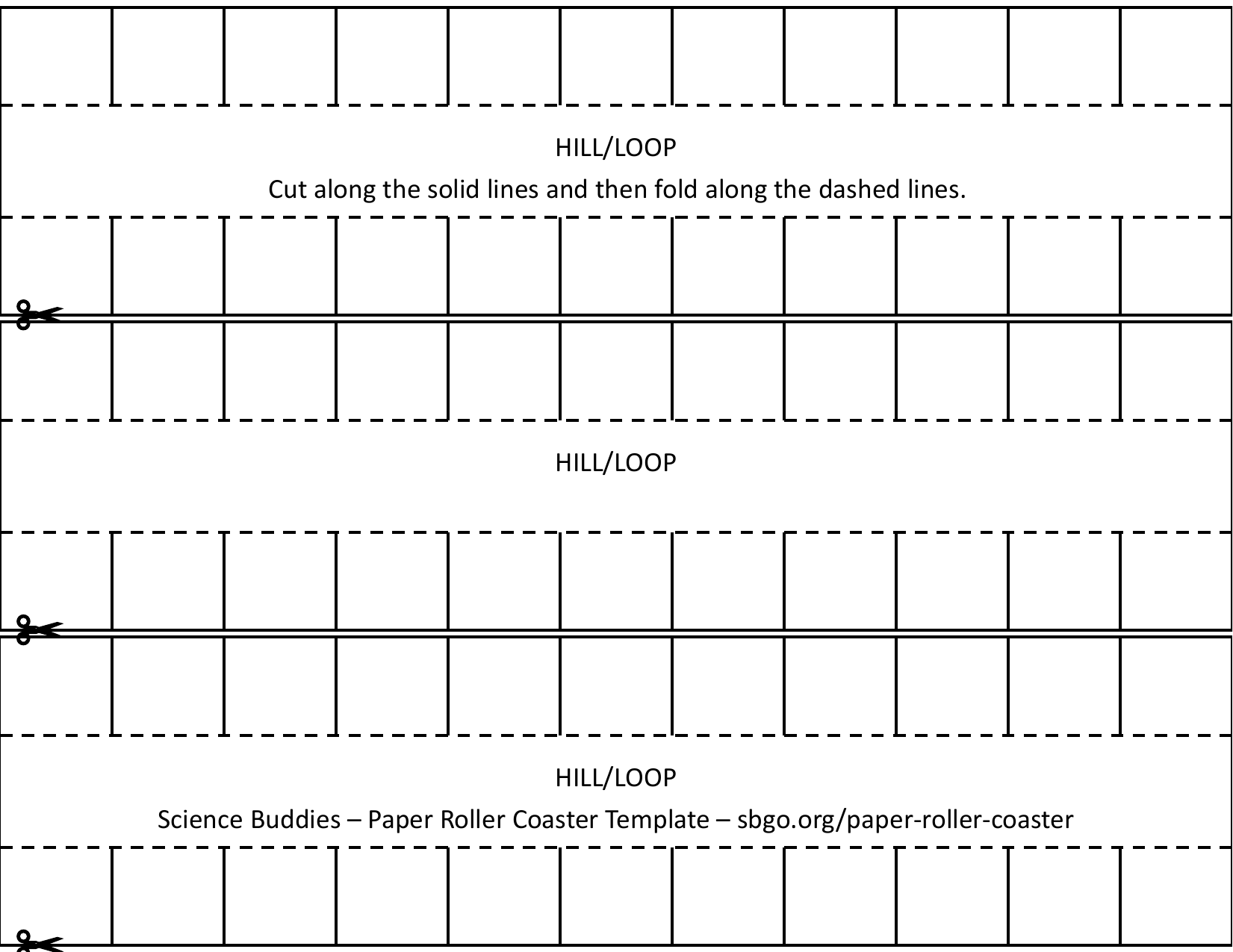 Paper Roller Coaster Template